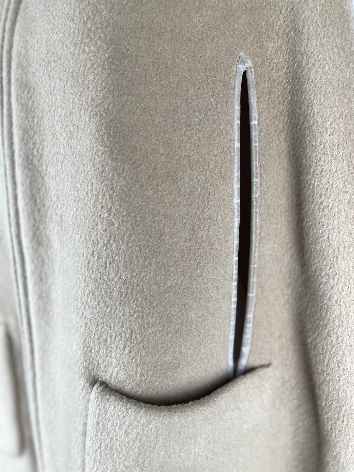 VTG 60s Cape Wool Leather Trim Ring Zipper ILGWU (SEE FLAWS