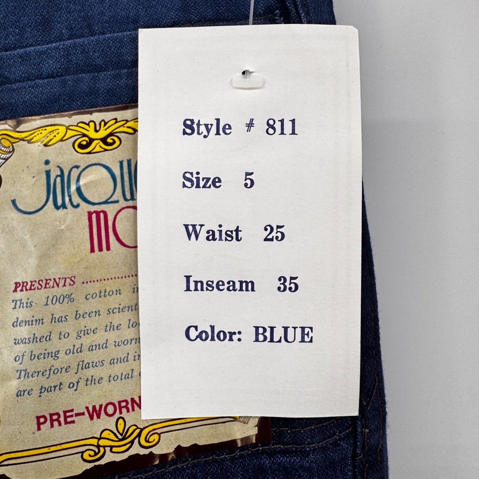 Jacques Moret Jeans Women’s 5 Blue High Waist Wide Leg Denim NWT Vintage 80s
