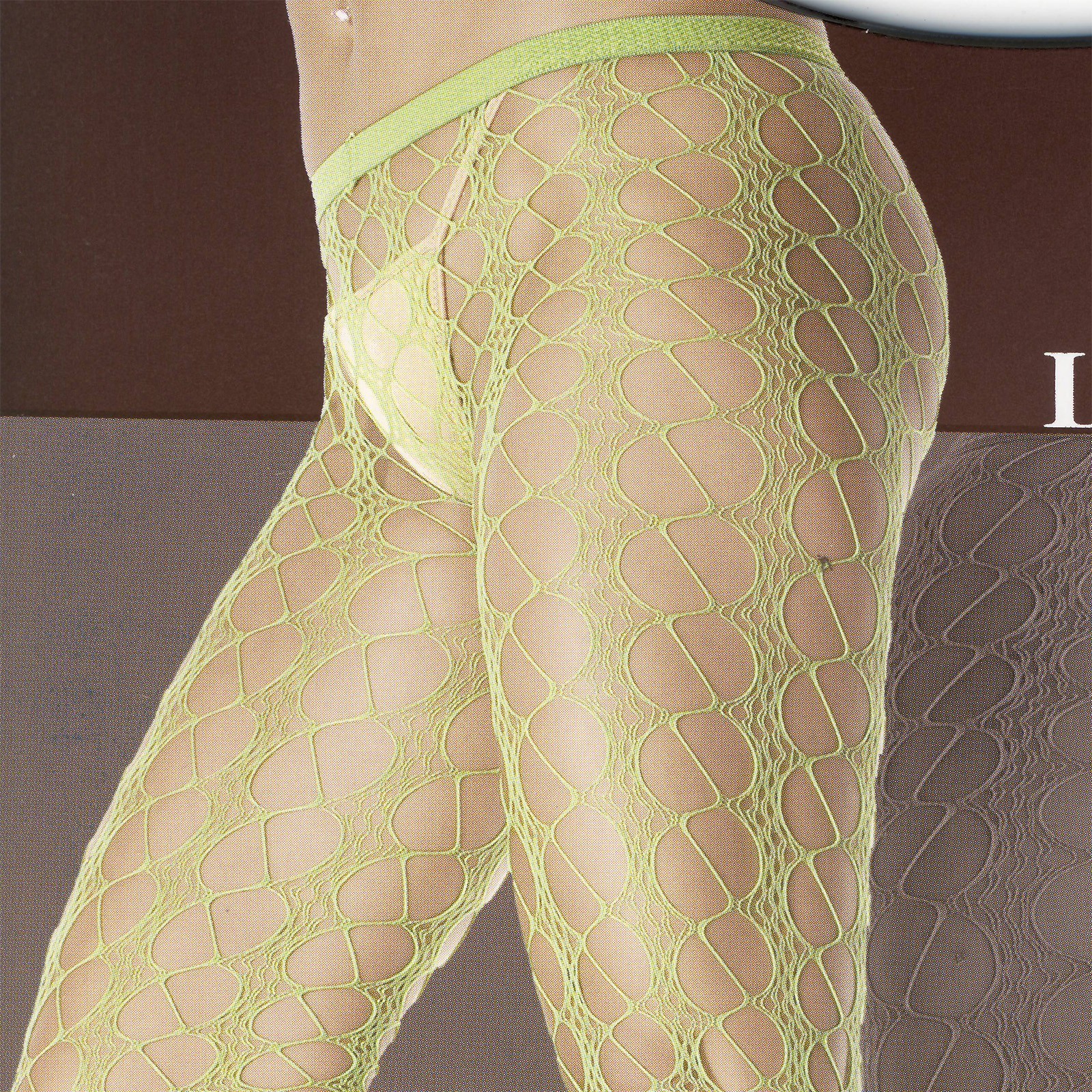 SEXY BLACK FISHNET SEAMLESS WARNING NET PANTYHOSE TIGHTS LEG AVENUE H2F