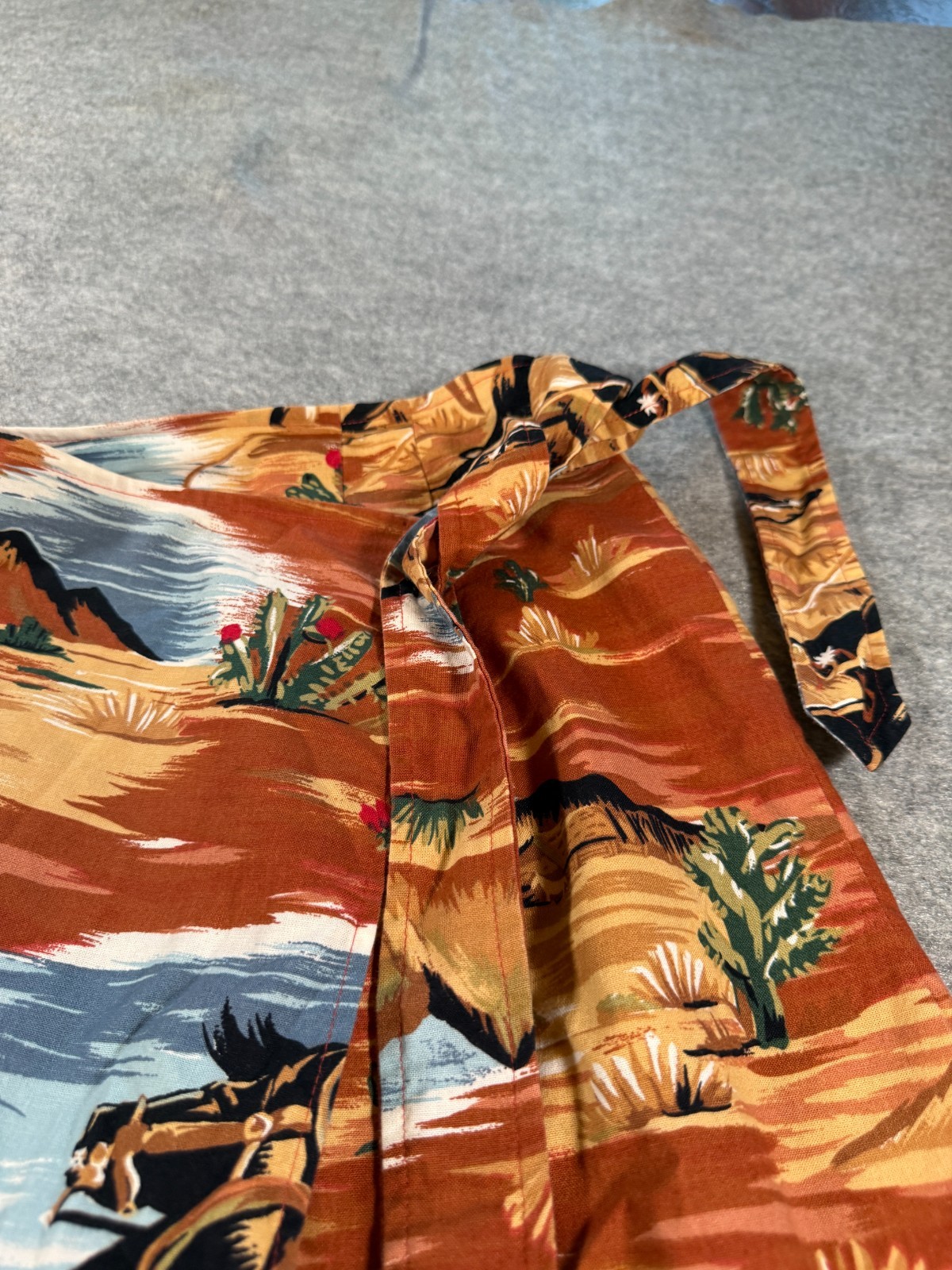 Vintage Gabriella’s Western Wrap Skirt L Cowboy Rodeo Southwestern 100% Cotton