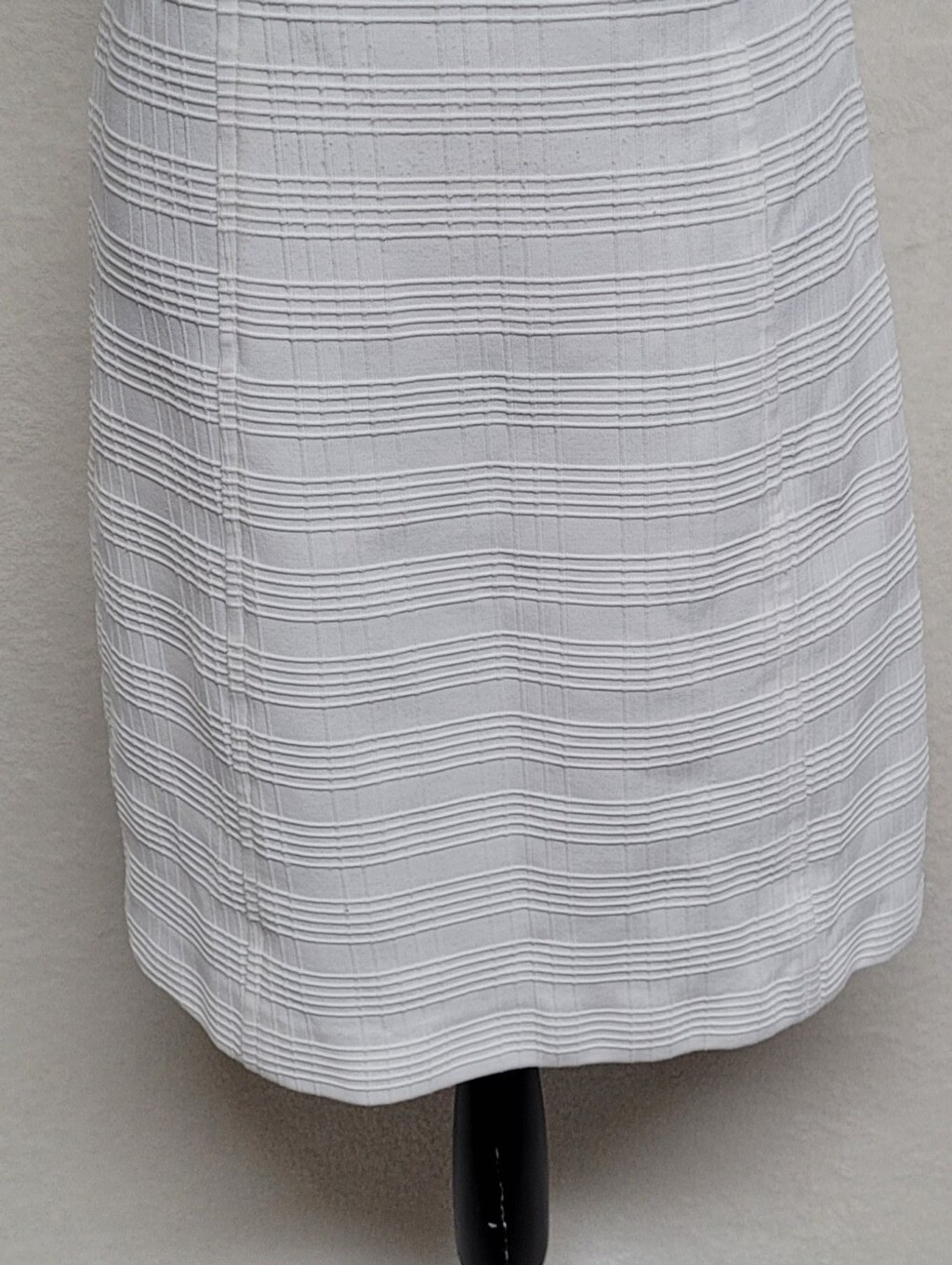 50s Vintage OOAK Handmade White Circle Embossed A-line Mod Mini Go-Go Dress