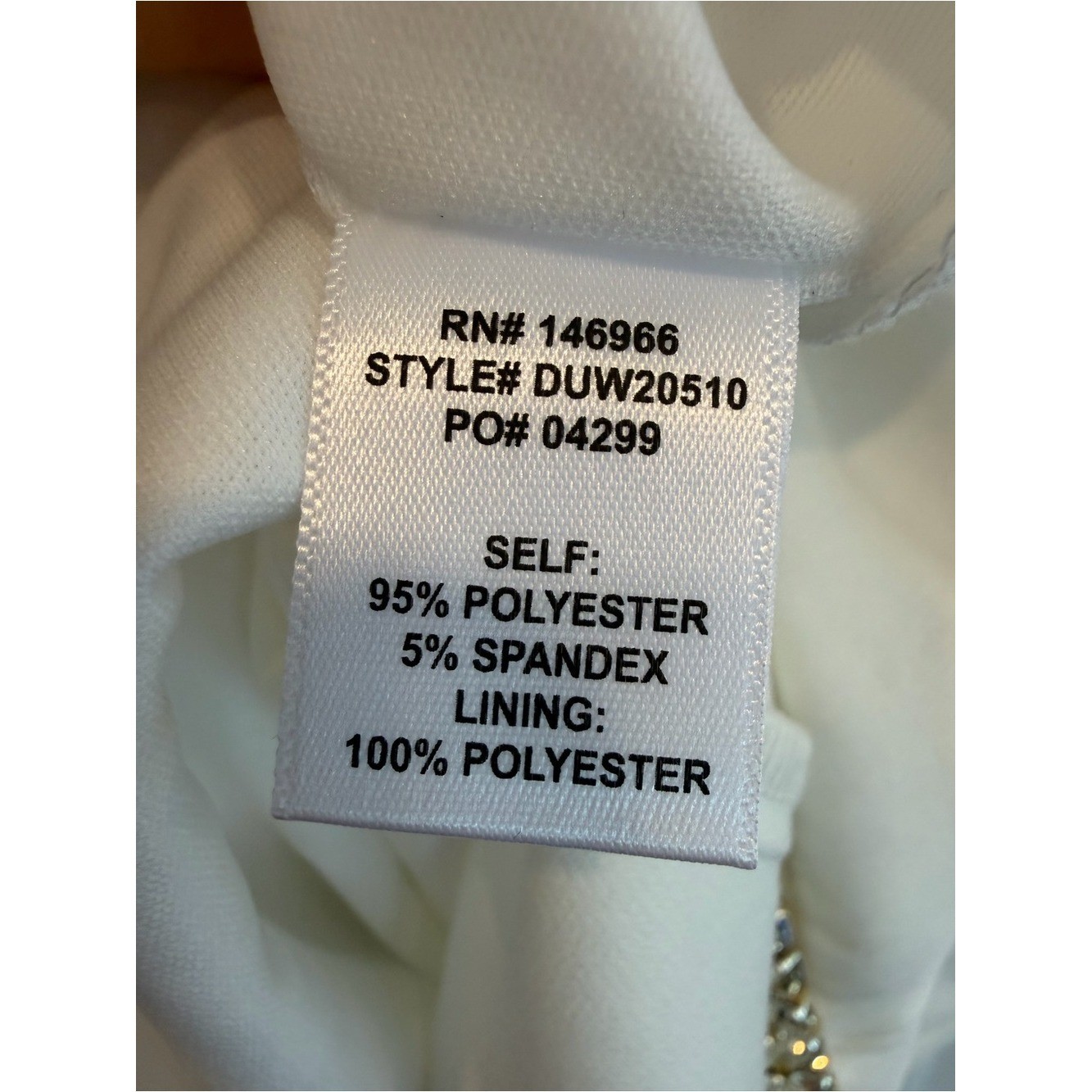 NWT Crystal Doll White Rhinestone Bow Sweetheart Mini Dress Size Large