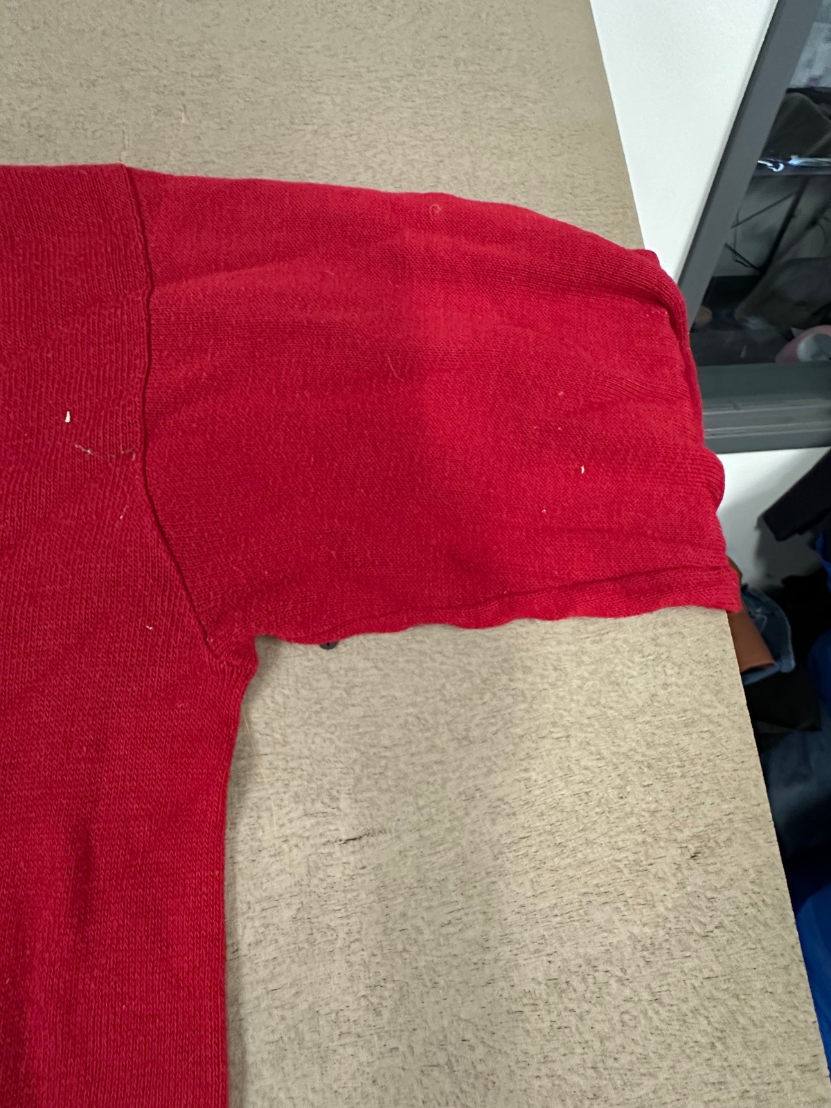 Vtg 1960’s Creslan Rayon My Brothers Place Green Bay Sweater XL Red Frog V-Neck