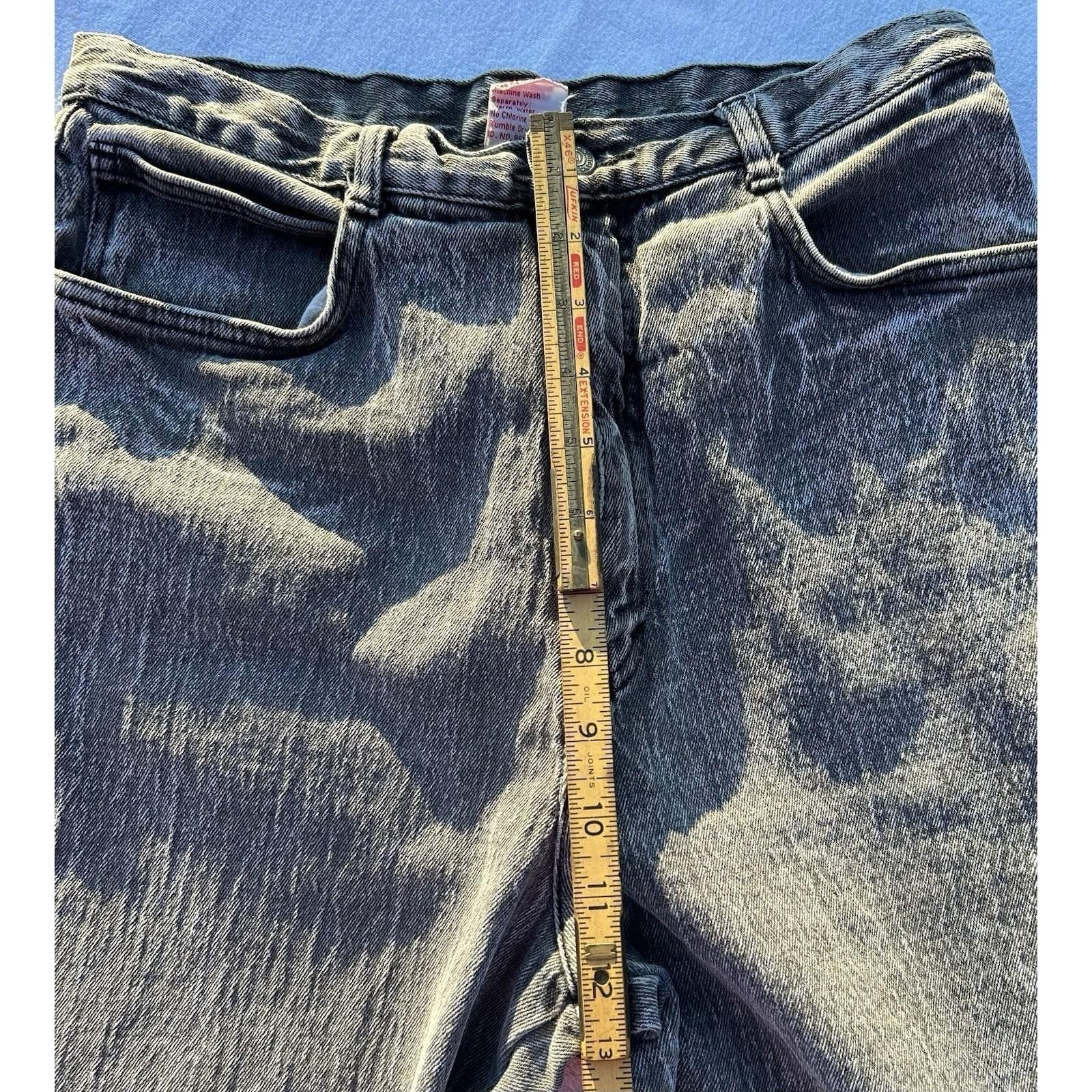 Wms Vtg 80s High Waist 26″ Acid Wash Gray Tapered Button Ankle Jeans PS Gitano