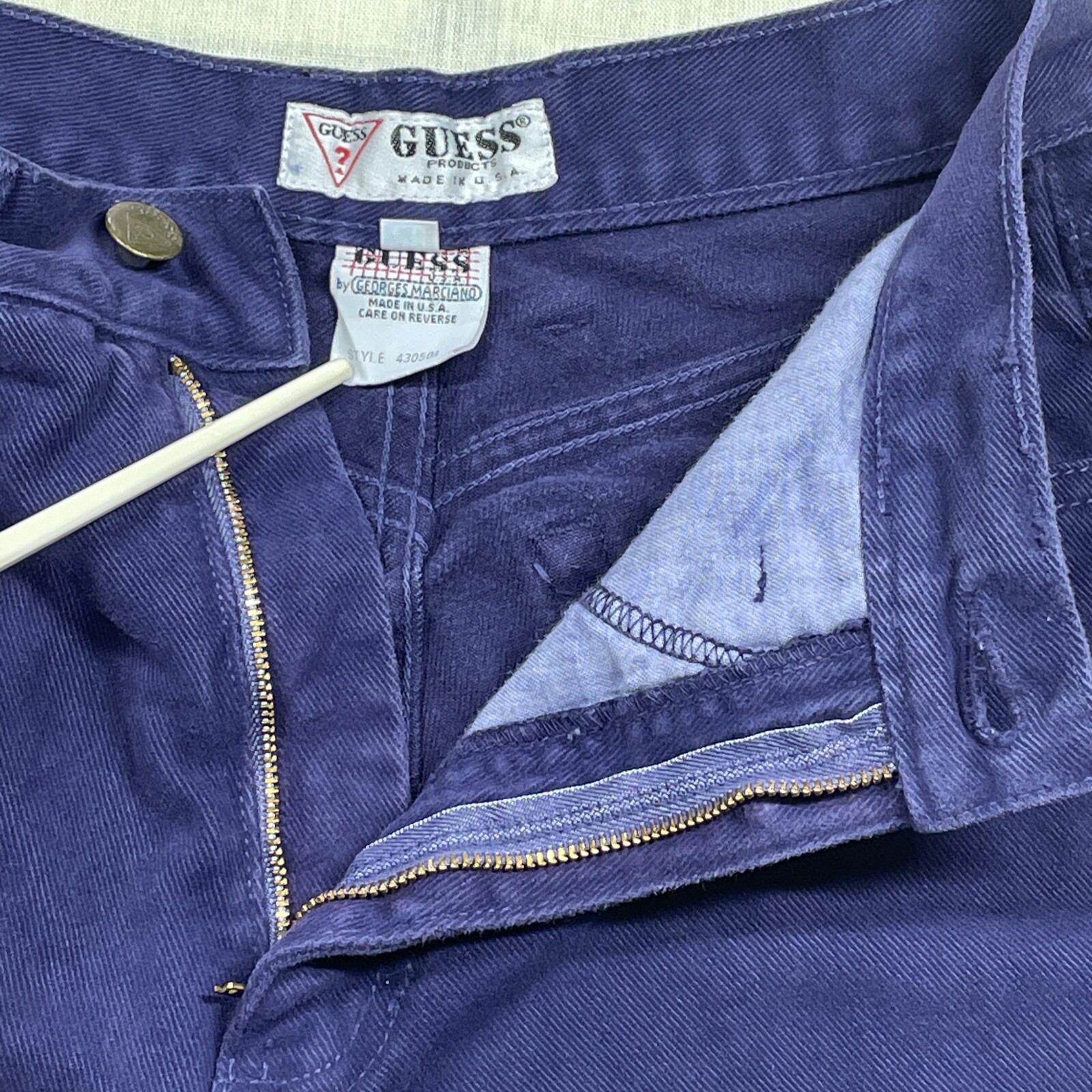Guess Purple Jeans Size 28 Hi Rise Vintage Georges Marciano Style 43050A