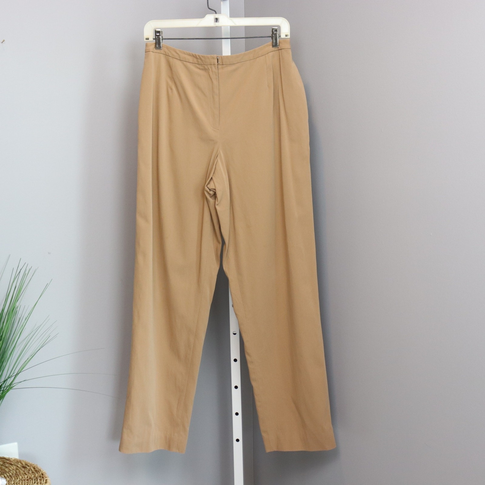 Valerie Stevens Tan 3-Piece Suit Set Blazer Skirt Pants Career Wear Size 8