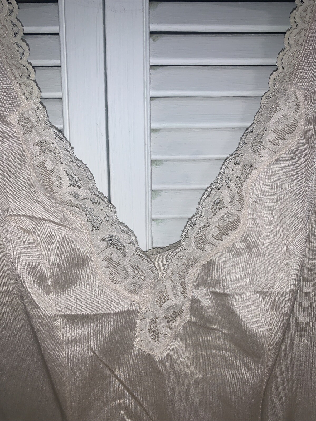 Vintage Greenco Maid Beige Nylon/lace Camisole Size M
