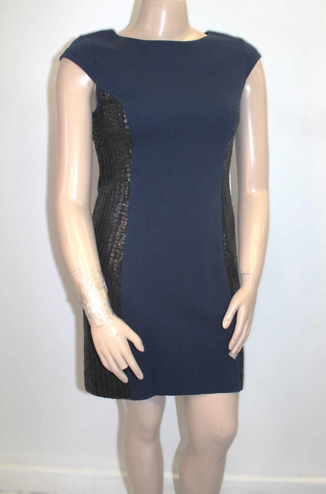 Phoebe Couture Vintage Cocktail Dress w Sequin side Panels Size 14