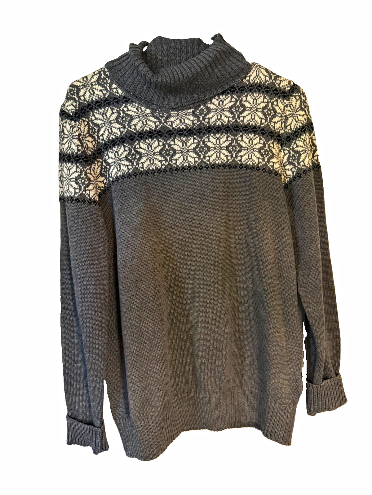 Vintage Breckenridge Nordic Fair Isle Turtleneck Sweater L