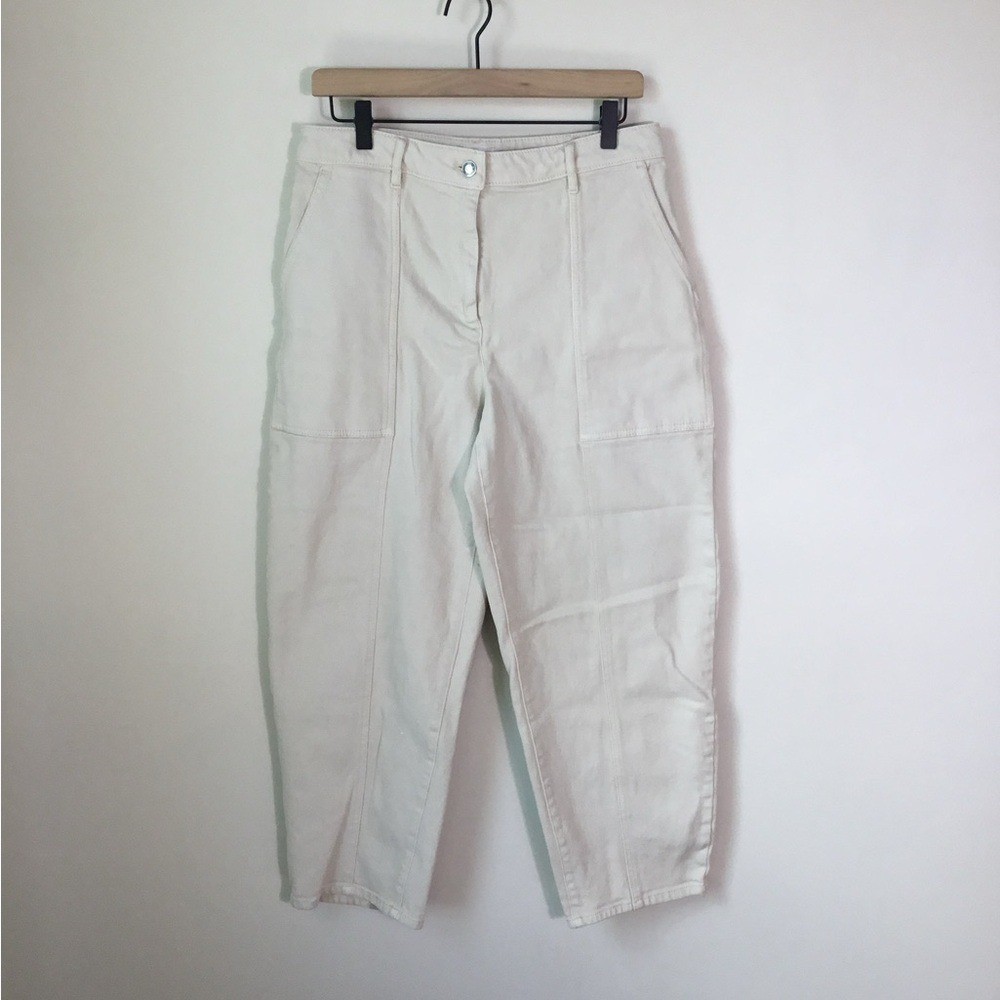Wilfred Free Wide Leg Utility Cream Denim Jeans