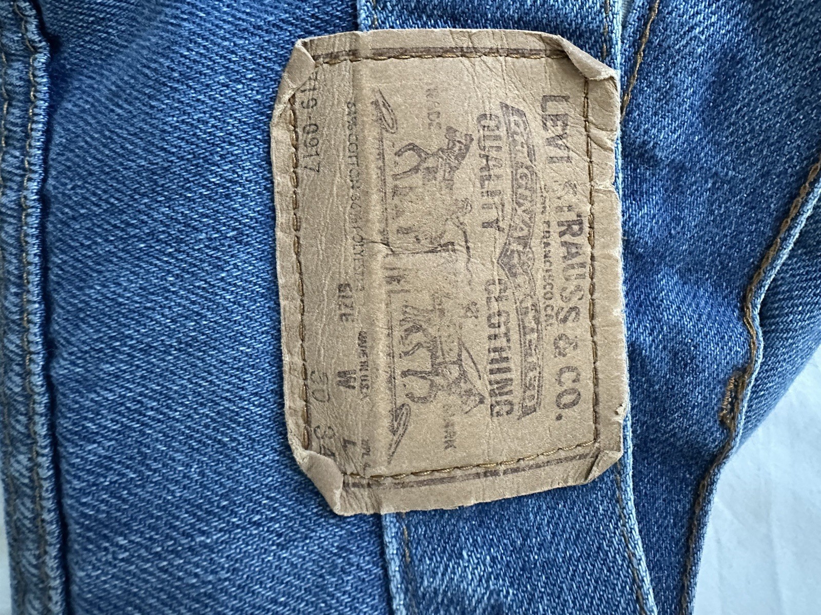 RARE Vintage Levi’s Orange Tab Jeans 719-0917 Straight Leg 27×32