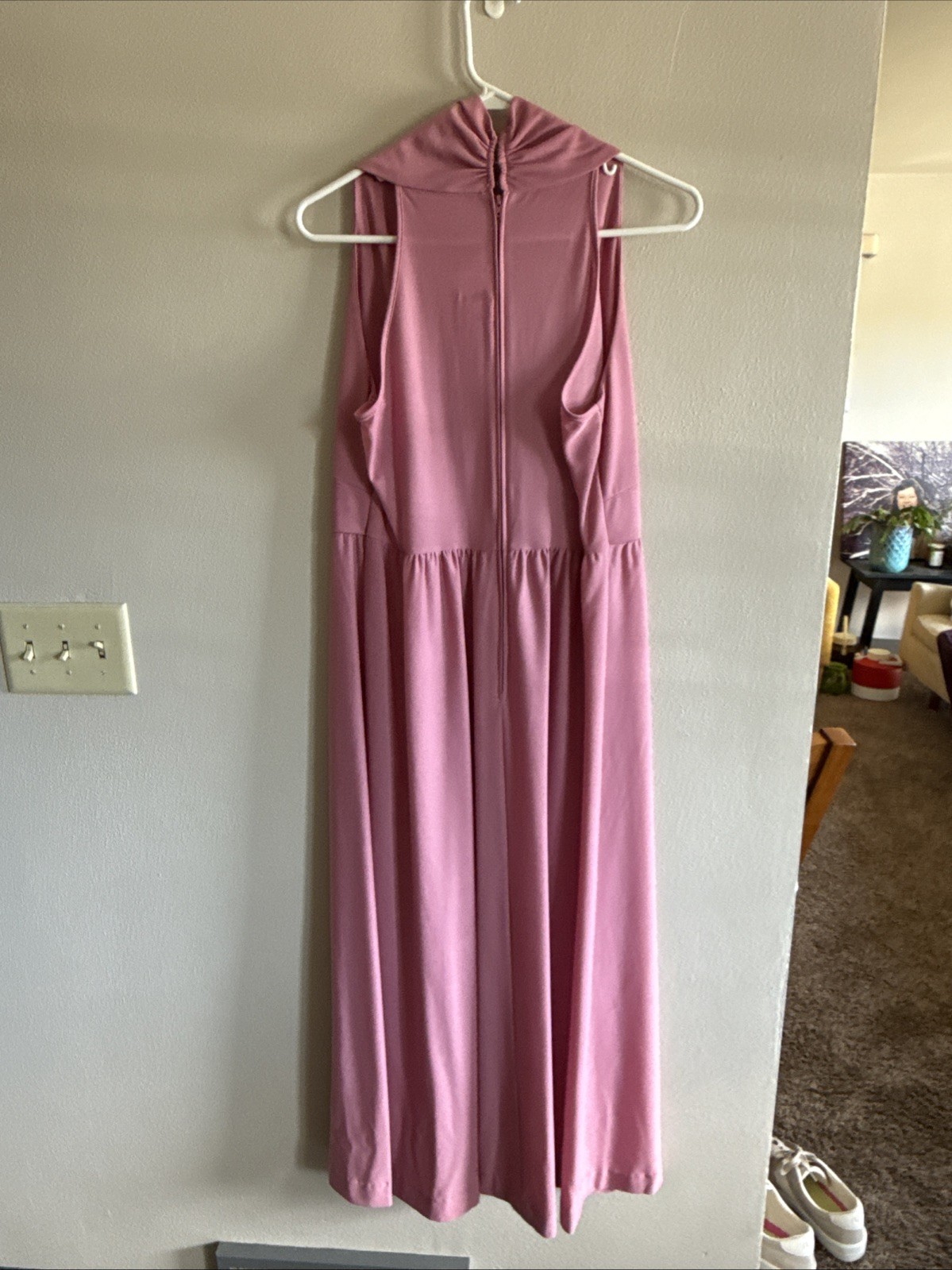 Vintage JC Penney Fashions Pink Dress With Cardigan Size 14.5 Women’s 1970s
