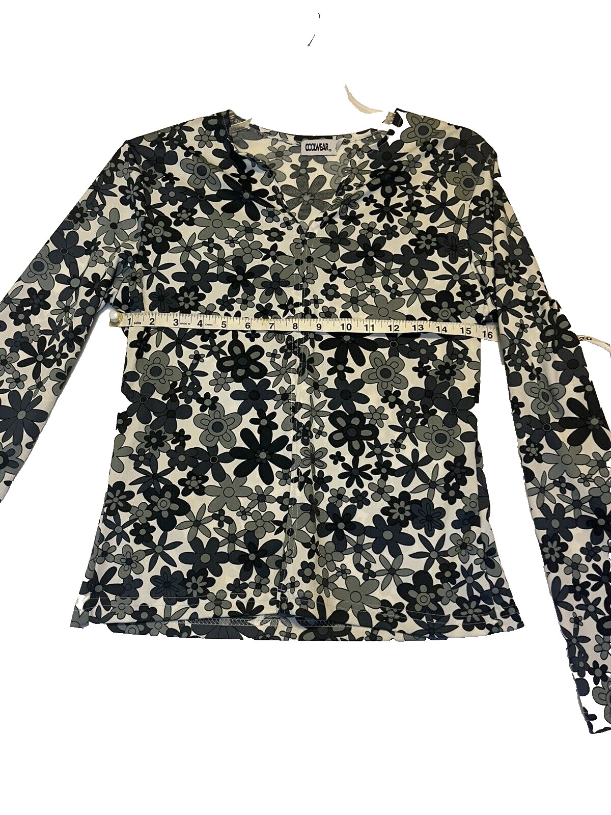 Vintage 1990s Cool Wear Retro Daisy Belly Shirt Hippie 100% Polyester Sz M Y2K
