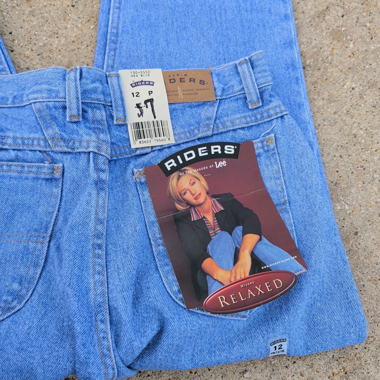 NOS 90s Lee Riders Misses Relaxed Tapered Leg USA Made 12 Petite NWT Deadstock