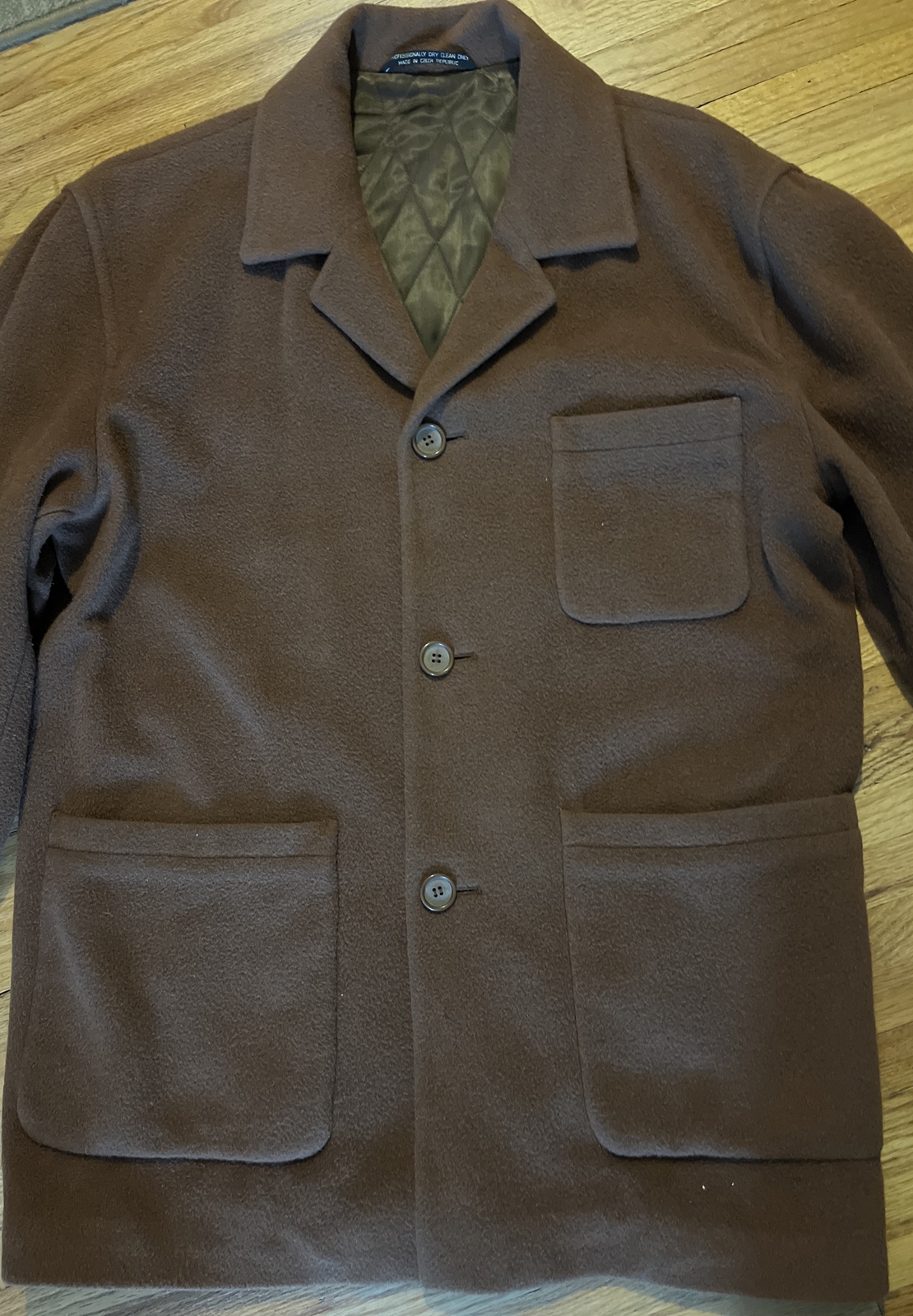 Vintage Millennium Collection Alpaca Wool Coat Jacket Brown Taupe Made In Italy