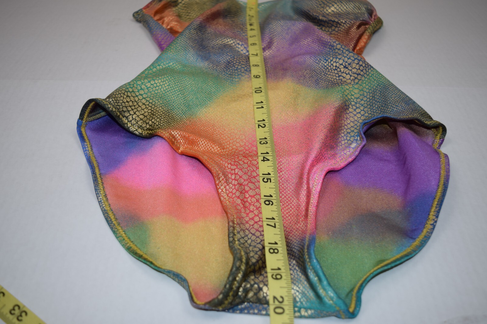 Vintage Swimsuit Gottex Size XS/S 80s Rainbow Snake Skin Print One Piece