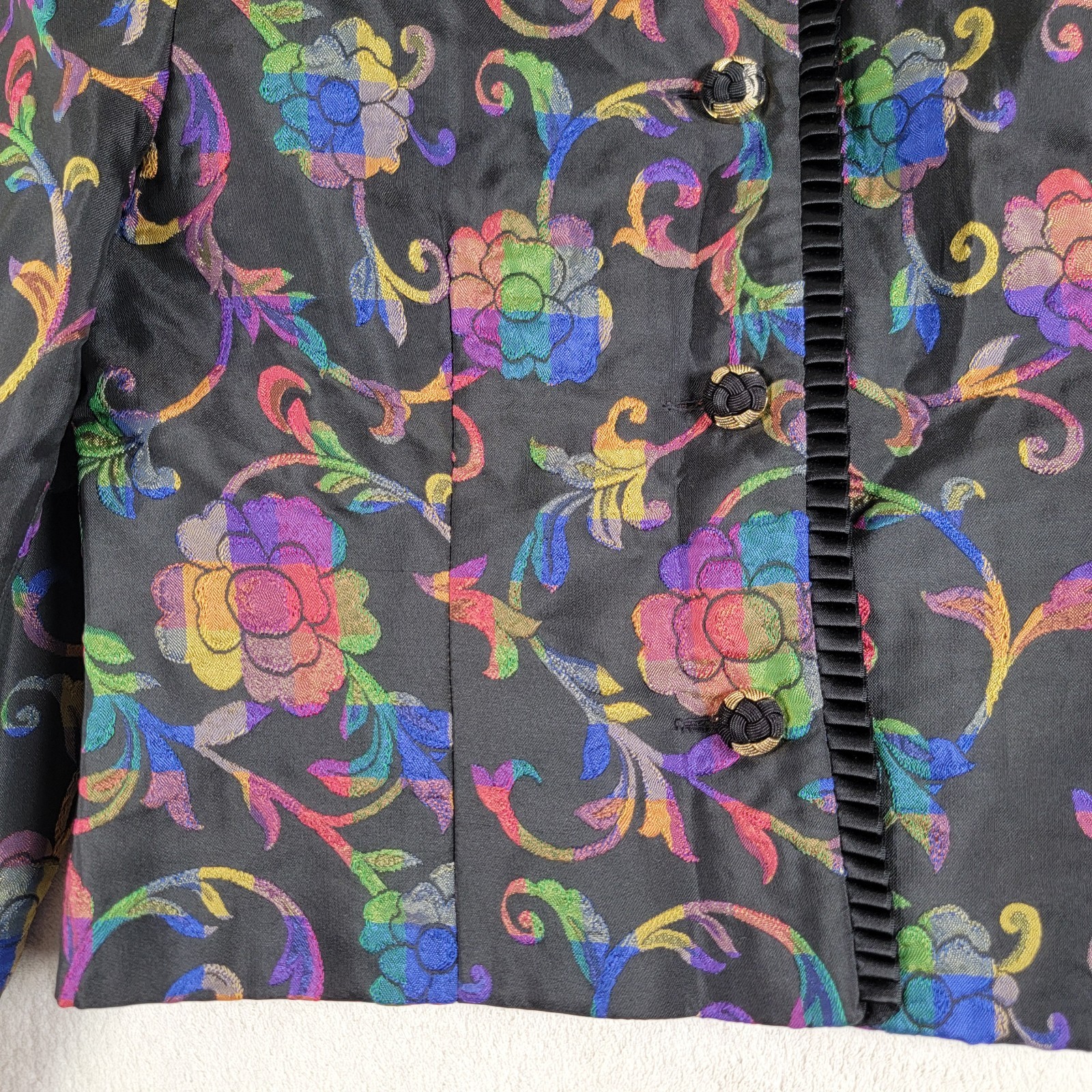 Vintage 80’s 90’s Don Caster Rainbow Floral – Waspy Preppy Blazer Women’s 6