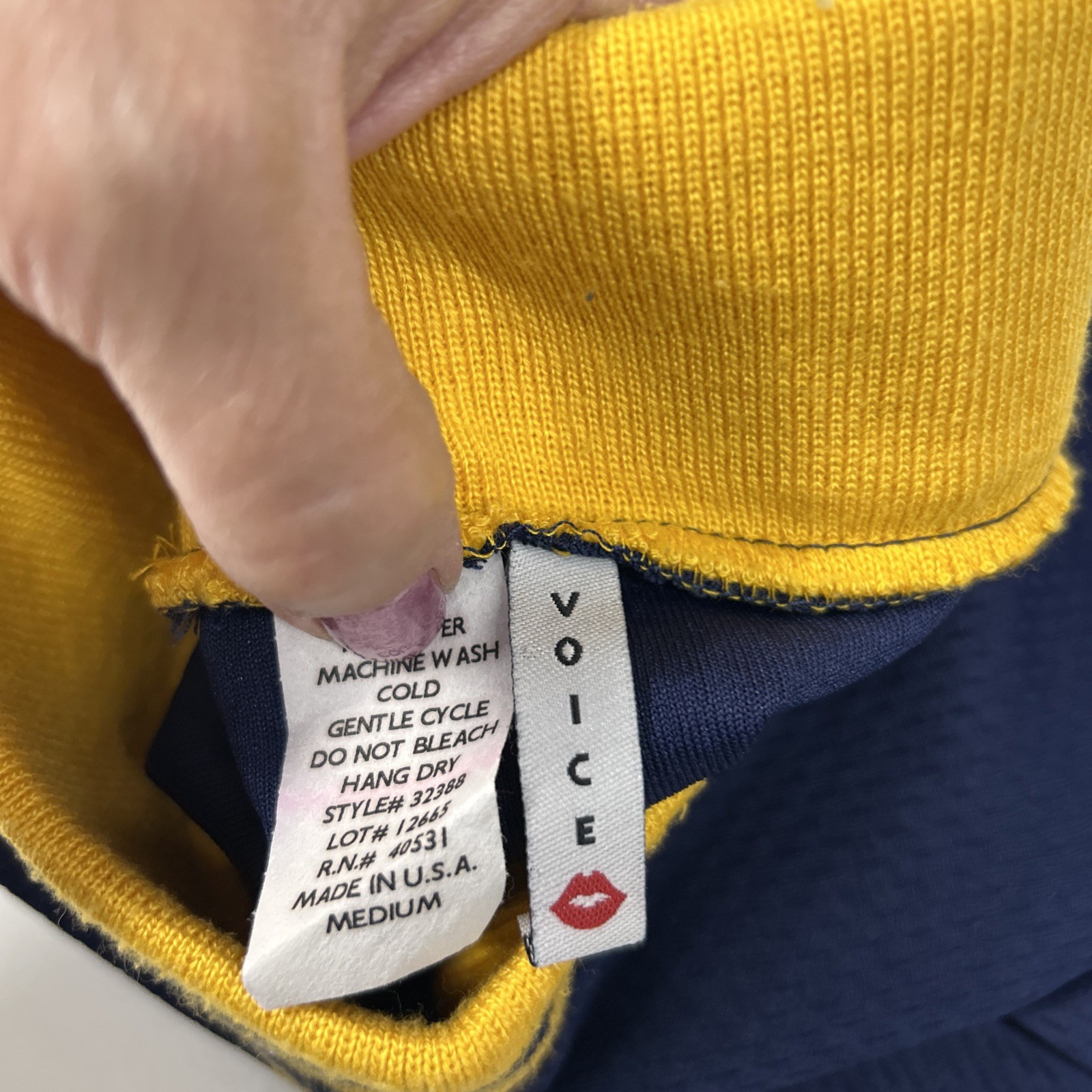VTG Y2K Voice Blue Gold Cheer Skirt Jersey Sz M USA
