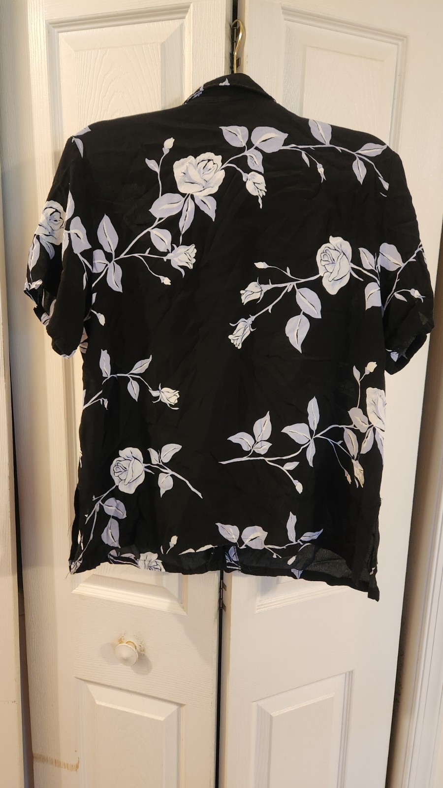 Melrose Studio Womens Blouse Tropical Button Up Hawaiian Vintage SZ Large
