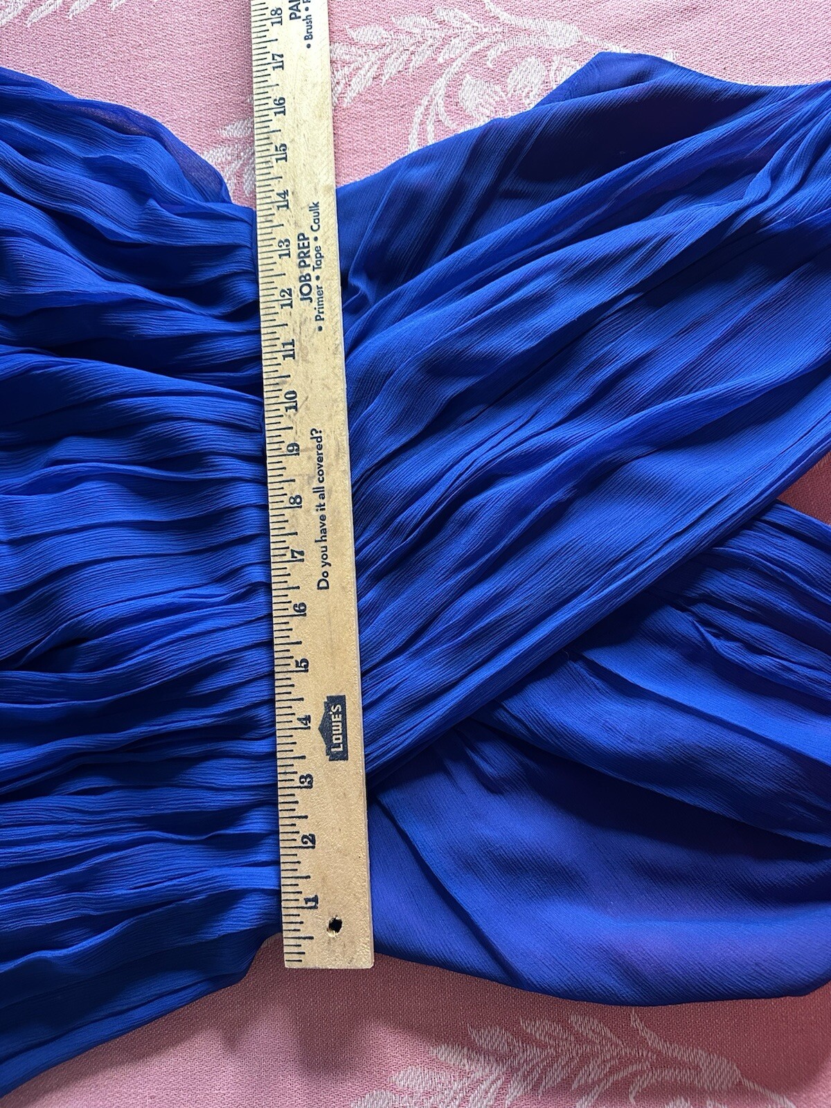Lilli Diamond California VTG Blue Chiffon Party Prom Dress Womens Sz Small