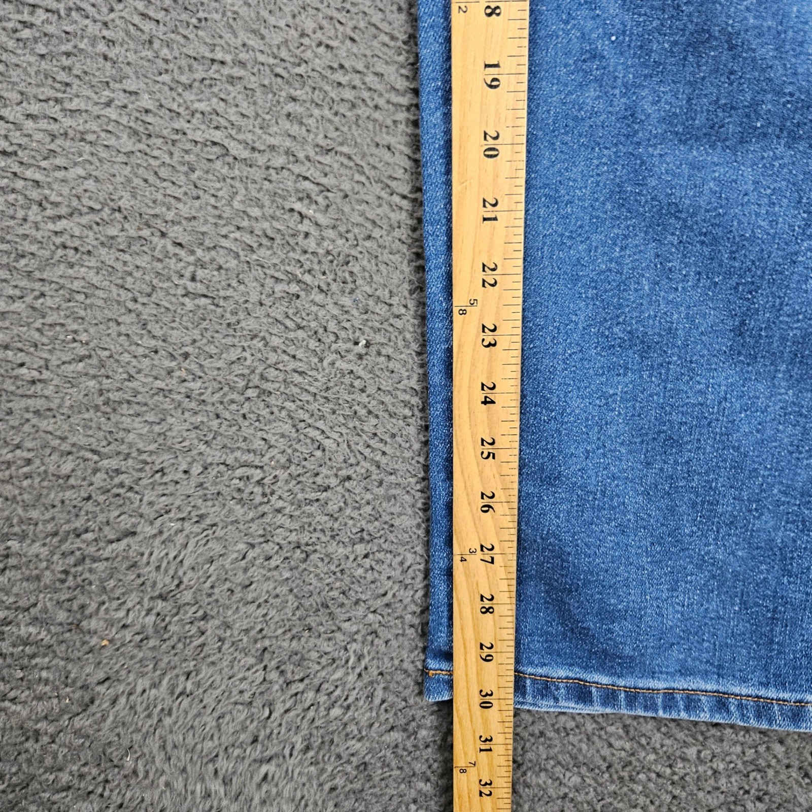 Vintage Levis 26W 40 Light Wash Patchwork Straight Leg Jeans Made in USA Blue