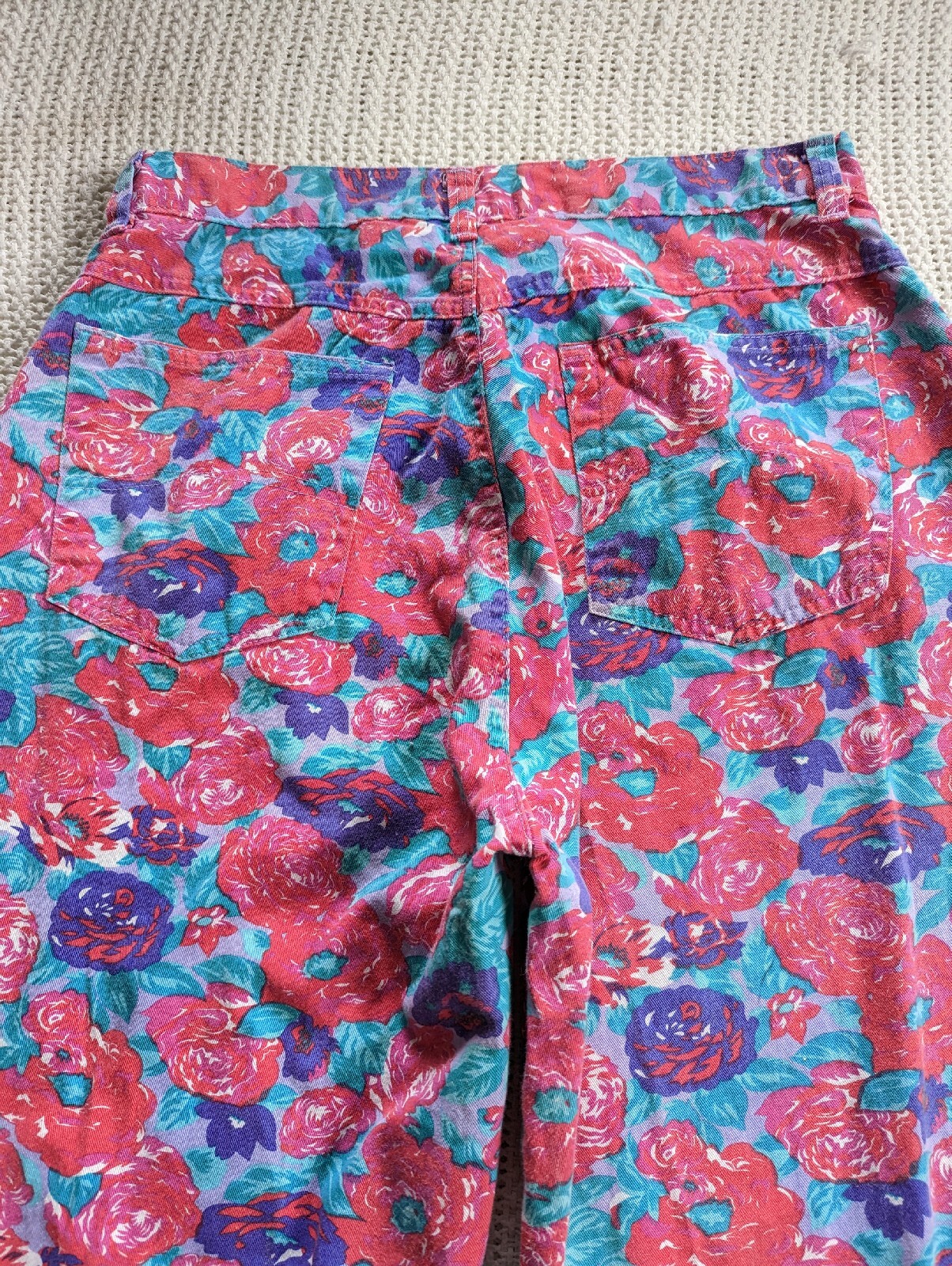 VTG Preview International 90s High Waist Floral Tapered Trouser Pants Women’s 12