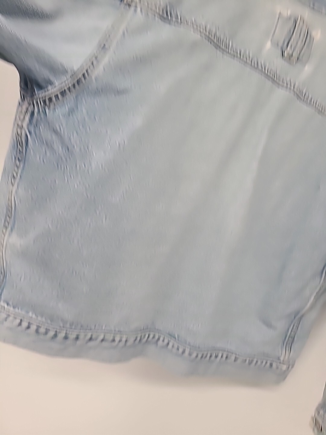 Vintage Code Bleu Light Wash Denim Distressed Jean Jacket XL Retro 80s 90s