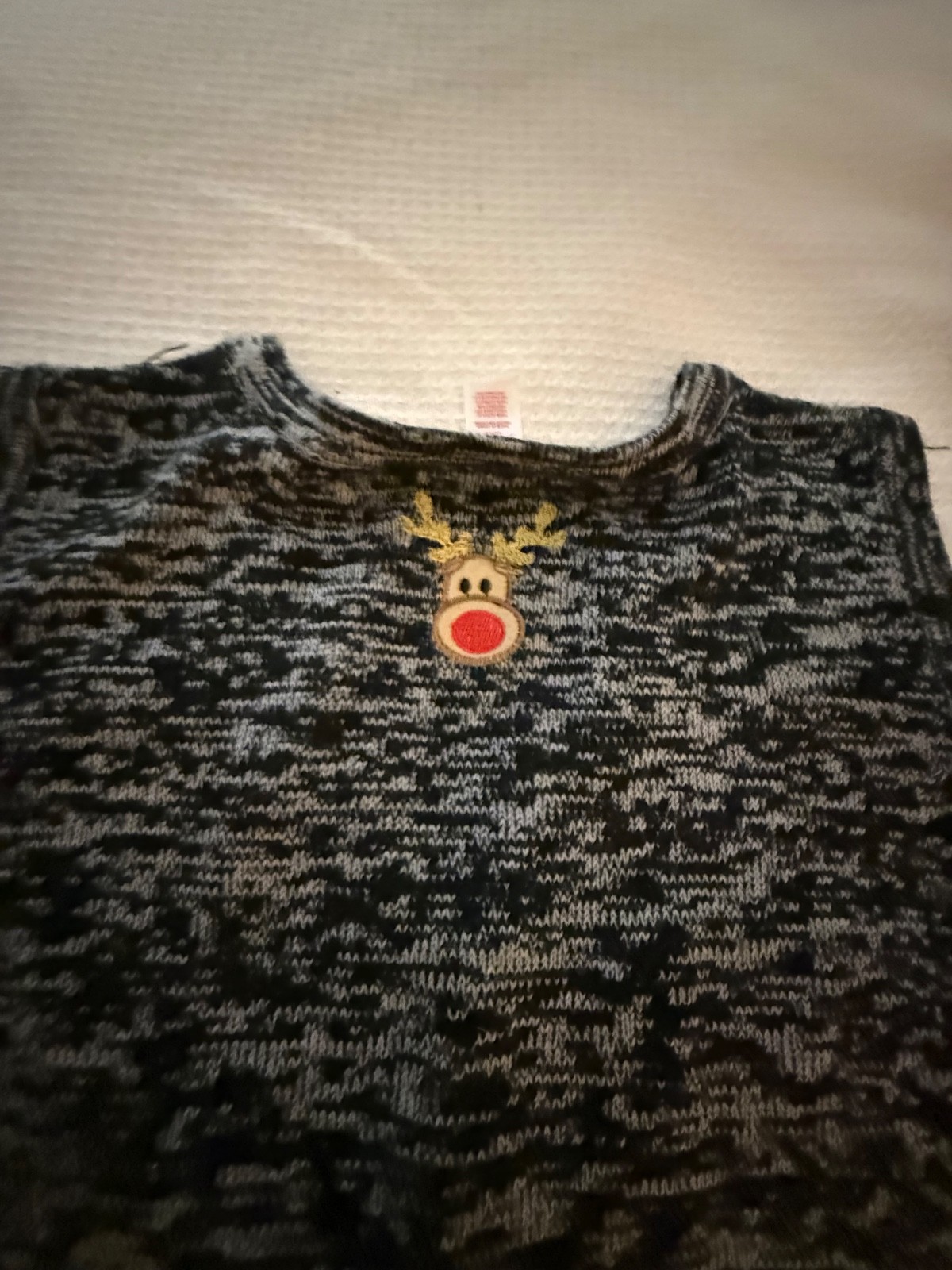 Women’s 2XL Ugly Christmas sweater vest with Santa Claus and Reindeer button up
