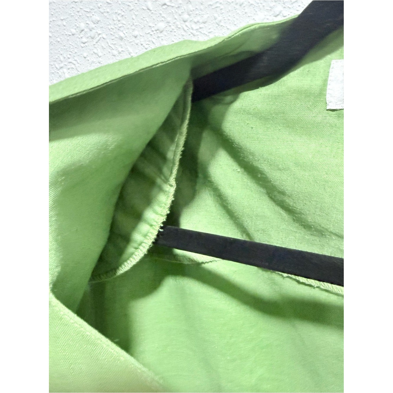 SET of two Vintage 100% RAMIE Embroidered Green high waist Trousers and blouse 8