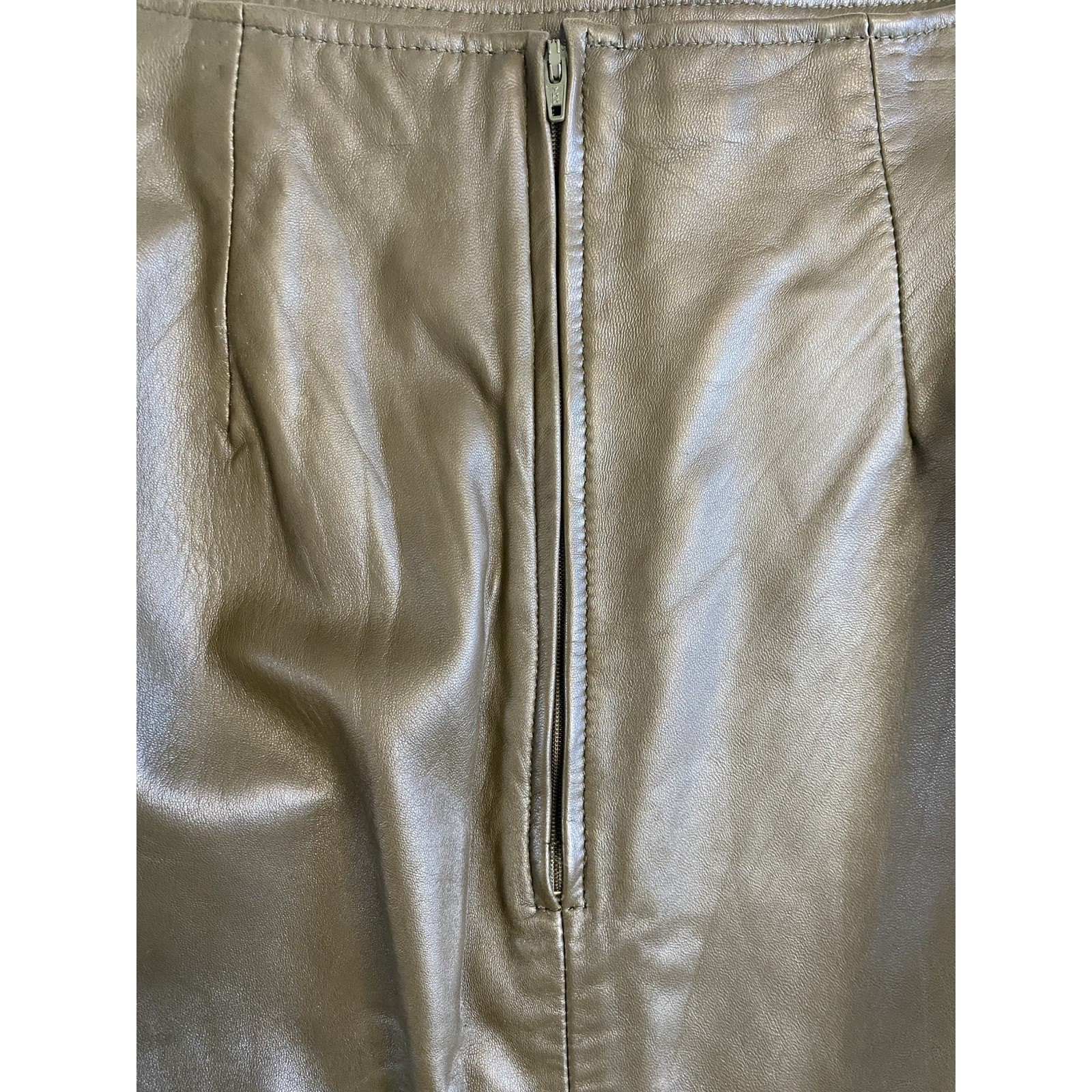 Firenze Leather Pencil Skirt Womens Size 12 Waist 28.5″ Vintage 80s Retro USA