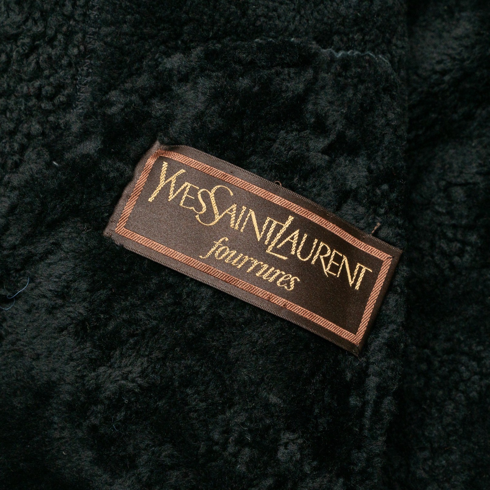 Vintage Yves Saint Laurent Fourrures YSL Suede Fur Button Up Hooded Coat Hoodie