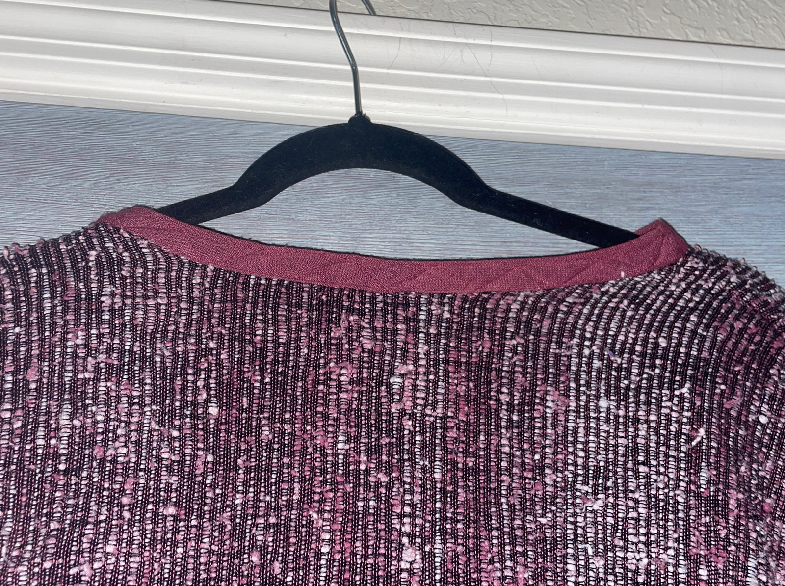 Vintage Laise Adzer Cotton Rayon Purple A-Line Skirt And Sweater Set