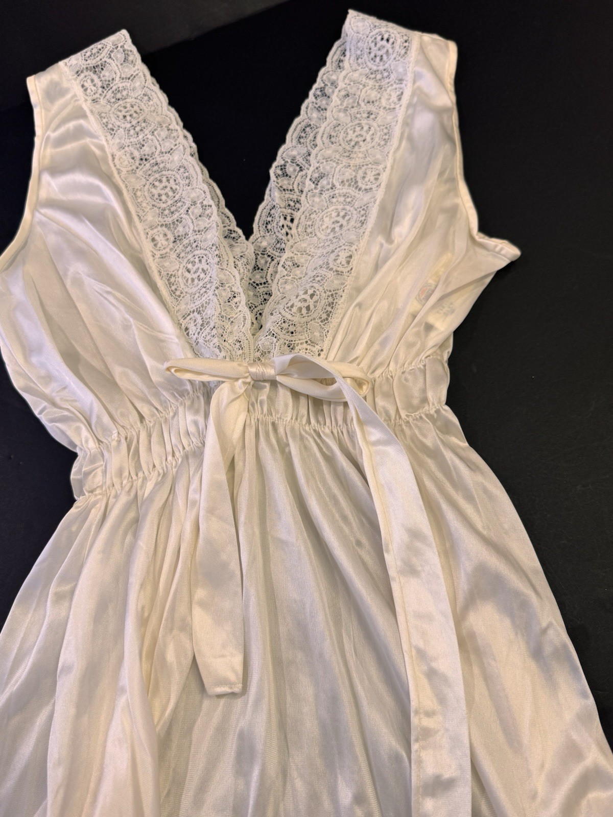 Vtg Miss Elaine Full Sweep Nightgown Petite Sm/Xs USA ILGWU Romance Honeymoon