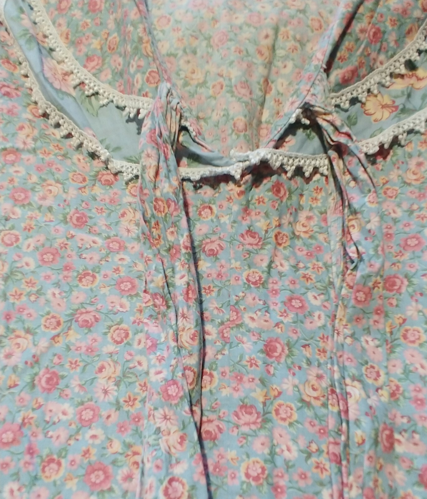 Vintage 1980s Gunne Sax Floral Print Cotton Dress Size 5