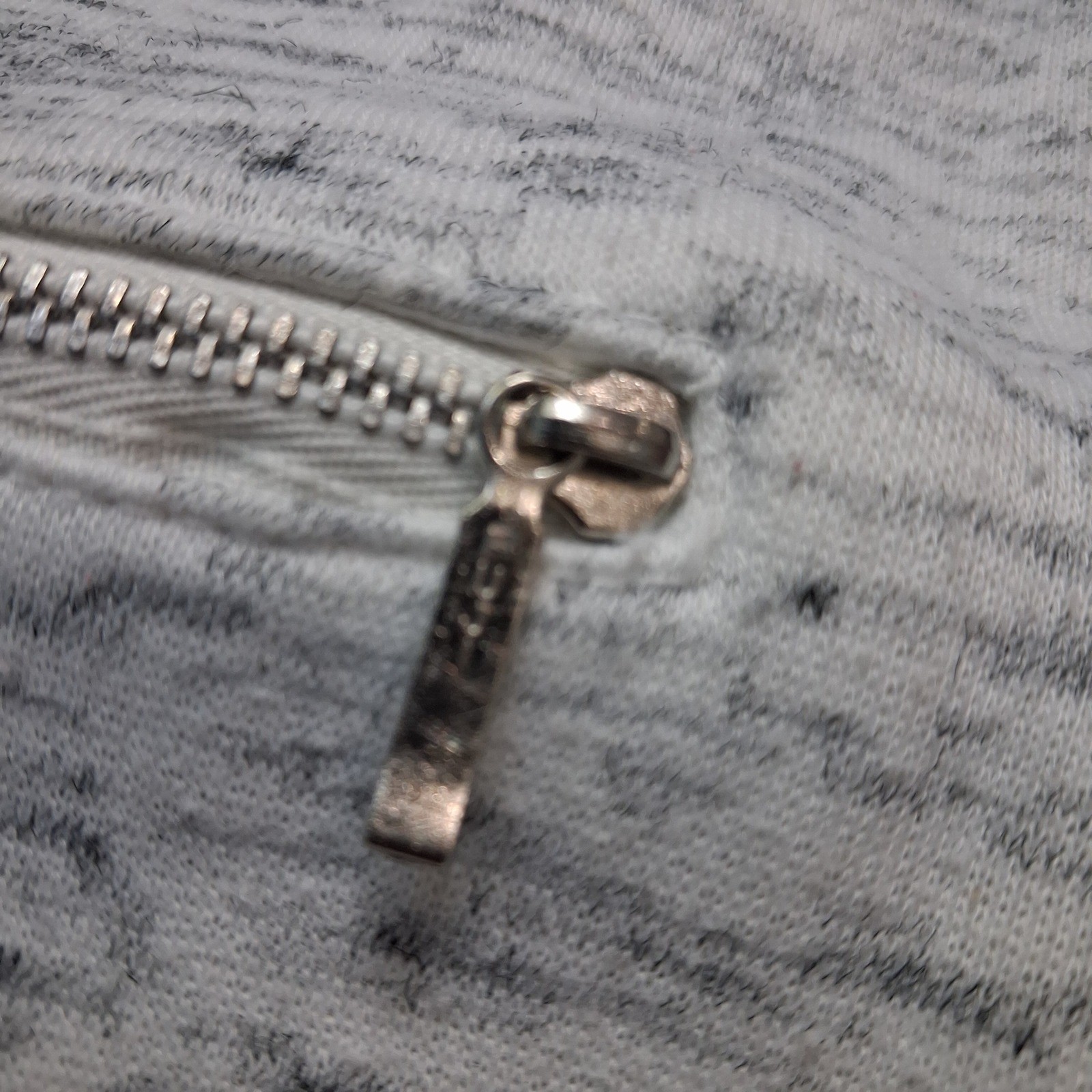 Marcy N Me Patrick Lee VTG Great Outdoors Sweatshirt Grey White Zipper Pocket