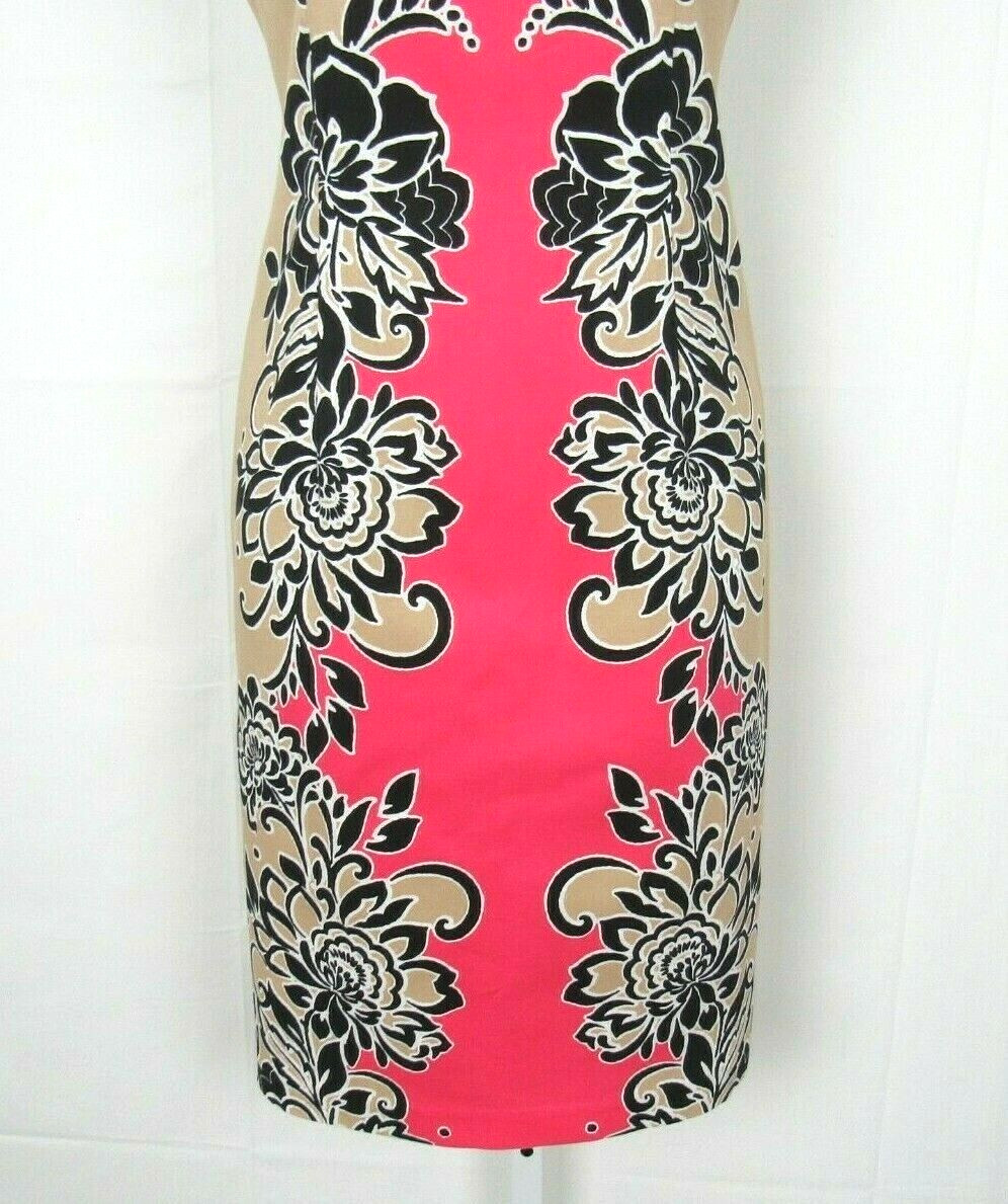 VTG 1990s 2000s LONDON TIMES SIZE 4 COTTON SPANDEX FLORAL DRESS NWOT NEVER WORN