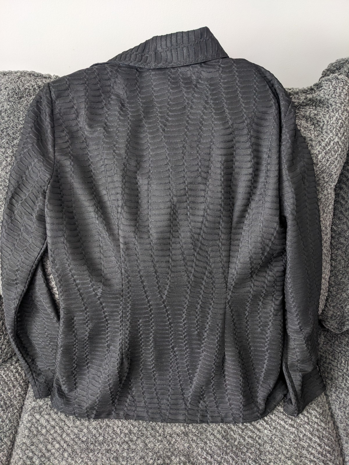 Joseph Ribkoff Couture Vintage Elegant Black Blazer Textured Sheer Arms