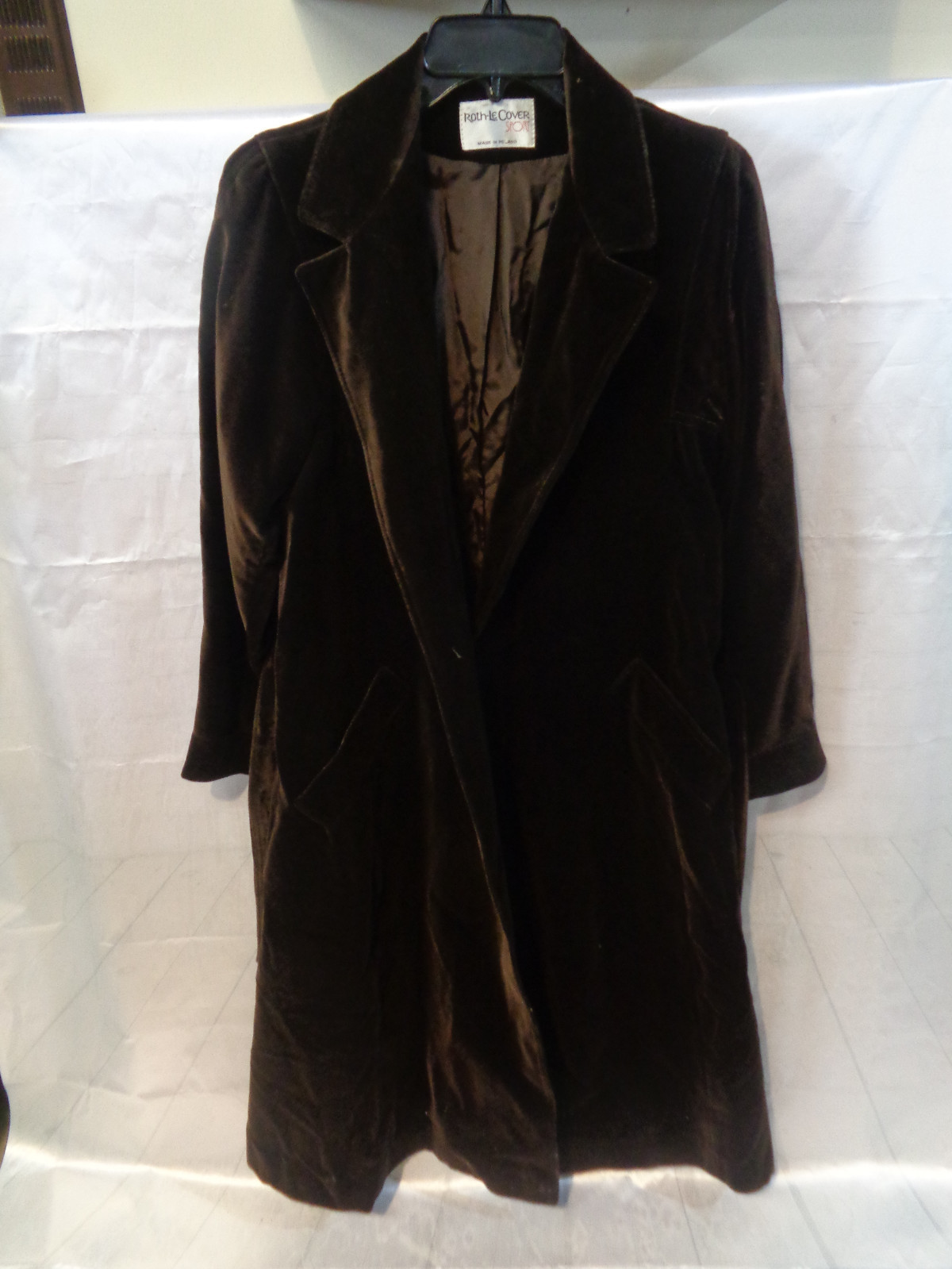 // Vintage Roth Le Cover Sport Brown Cotton Blend Coat w/ Belt size 10