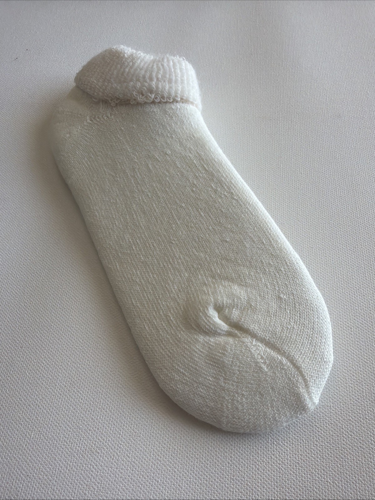VTG Women’s Socks Low Cut Acrylic 9-11 White Ankle USA Super Soft Irregular 80s.