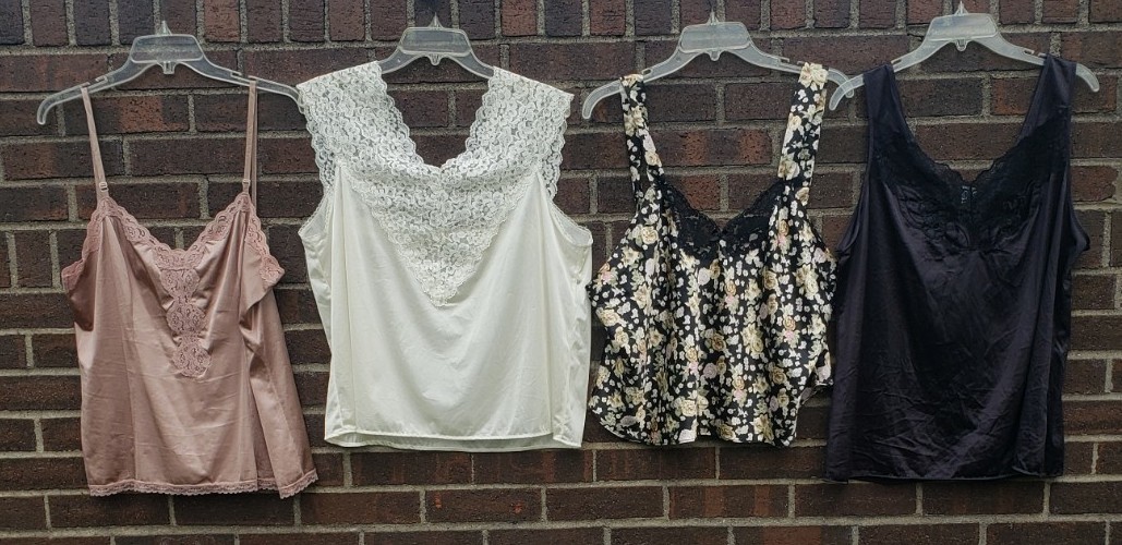 Lot of Four Vintage Camisoles Slip Tops Size 1X Impulse Perfectform Metropolitan