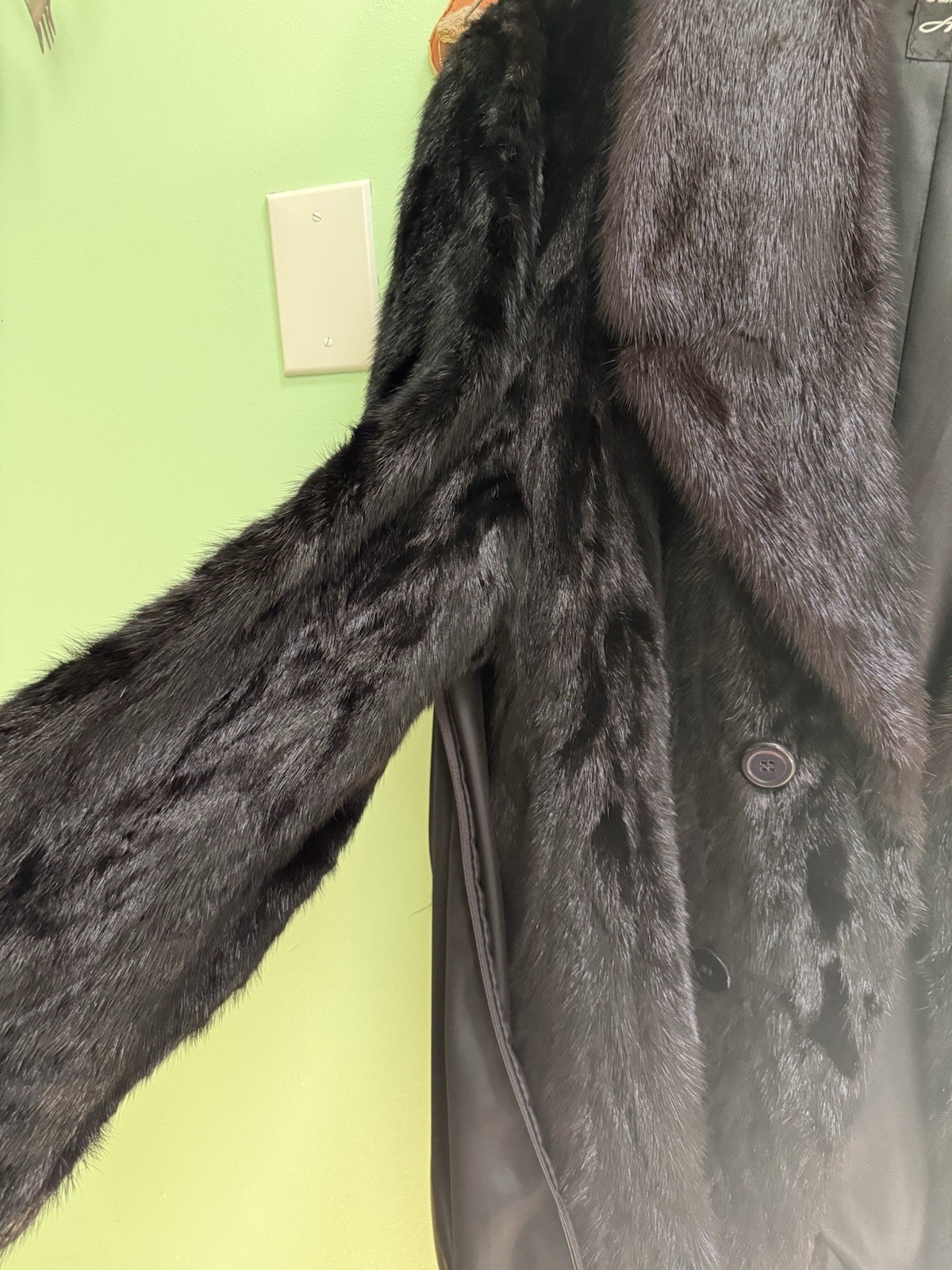 Vintage Black mint fur coat from Alan Furs of Richmond
