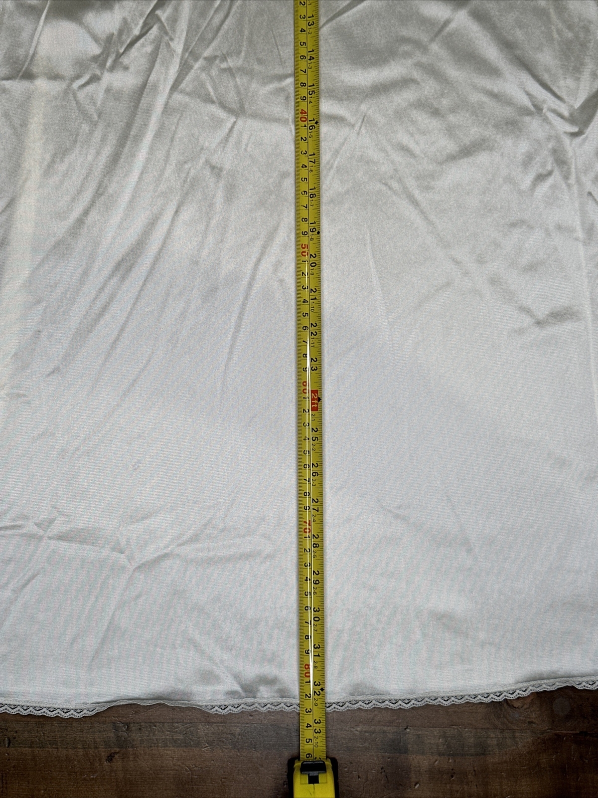 Vassarette Slip Dress Womens Size 34 Approx S White Ivory Full Slip Lace Detail