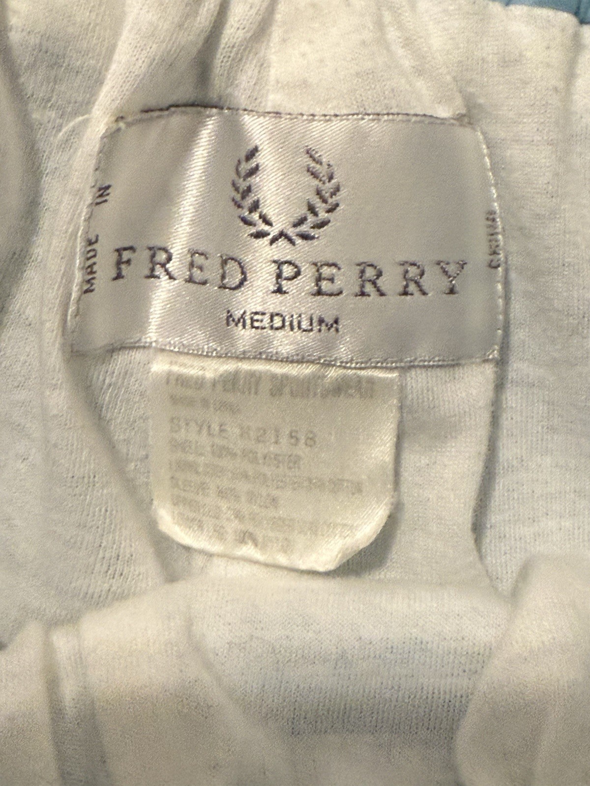 Vtg Fred Perry Windbreaker Track Pants M Light Blue Women / Unisex Runs Small