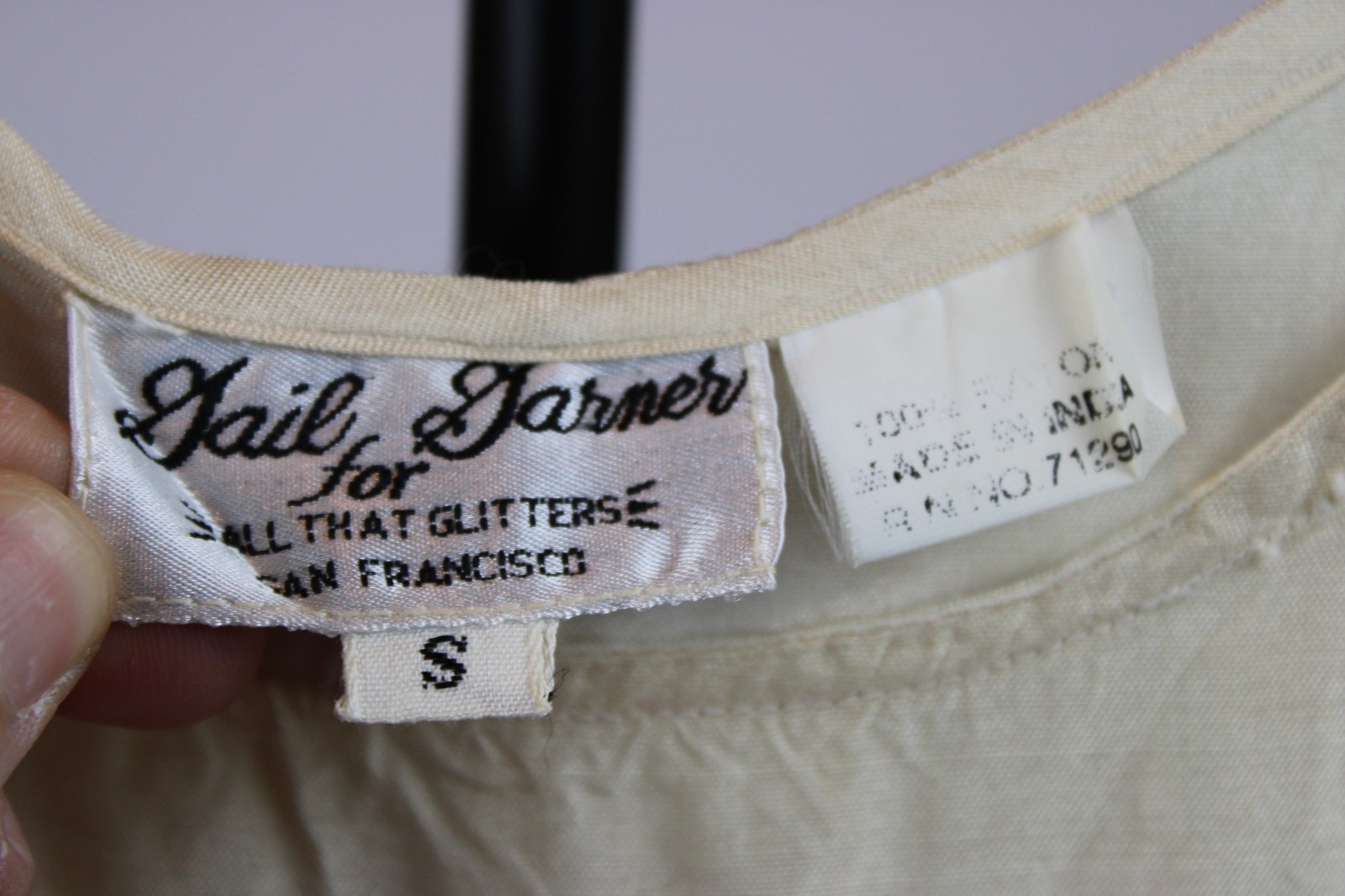 Vintage Gail Garner for All That Glitters Dress Small 2 100% Rayon 45.5” Sheer