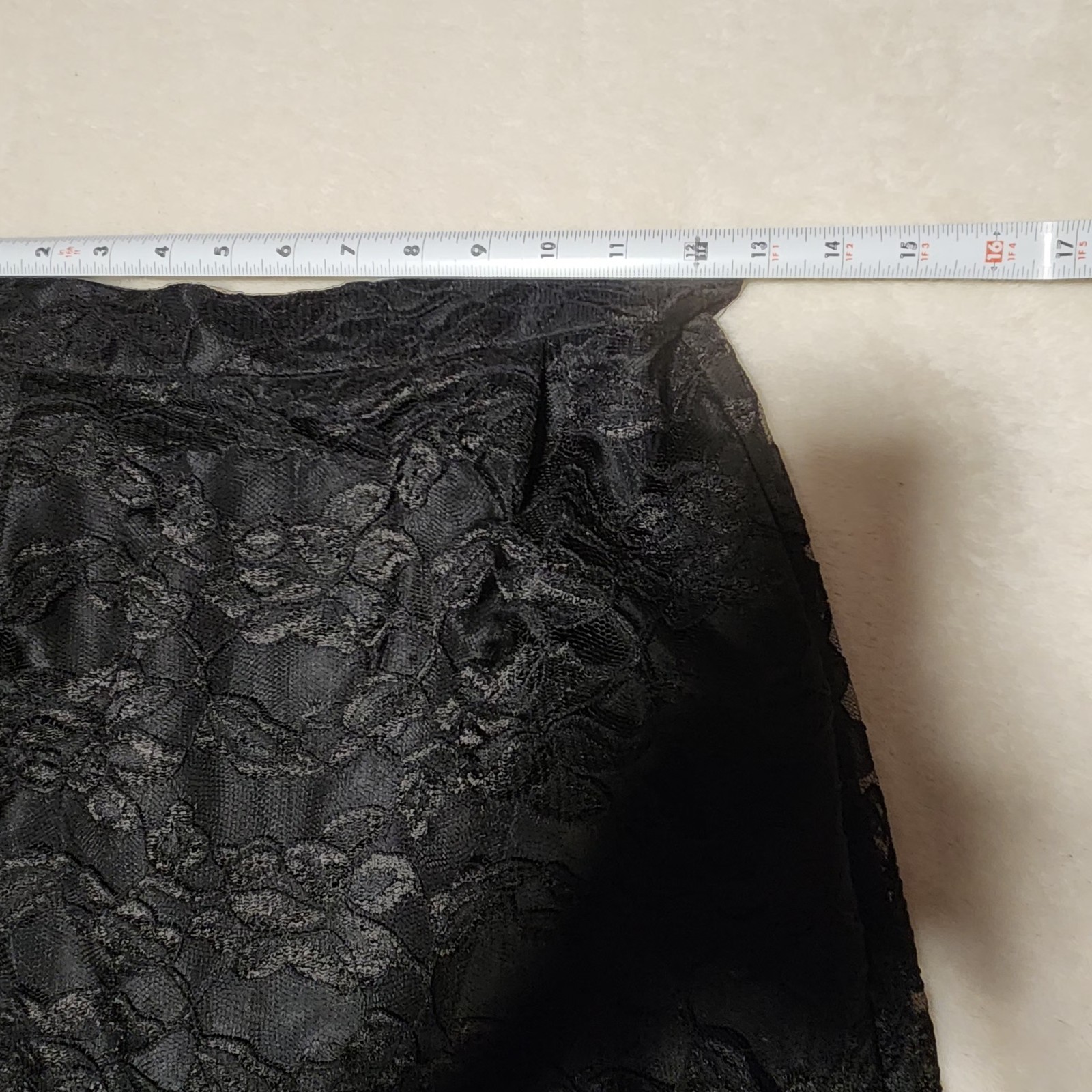VTG 80s Shuet Young for HW Collections Black Lace Skirt Suit 2pc Set 6 Peplum