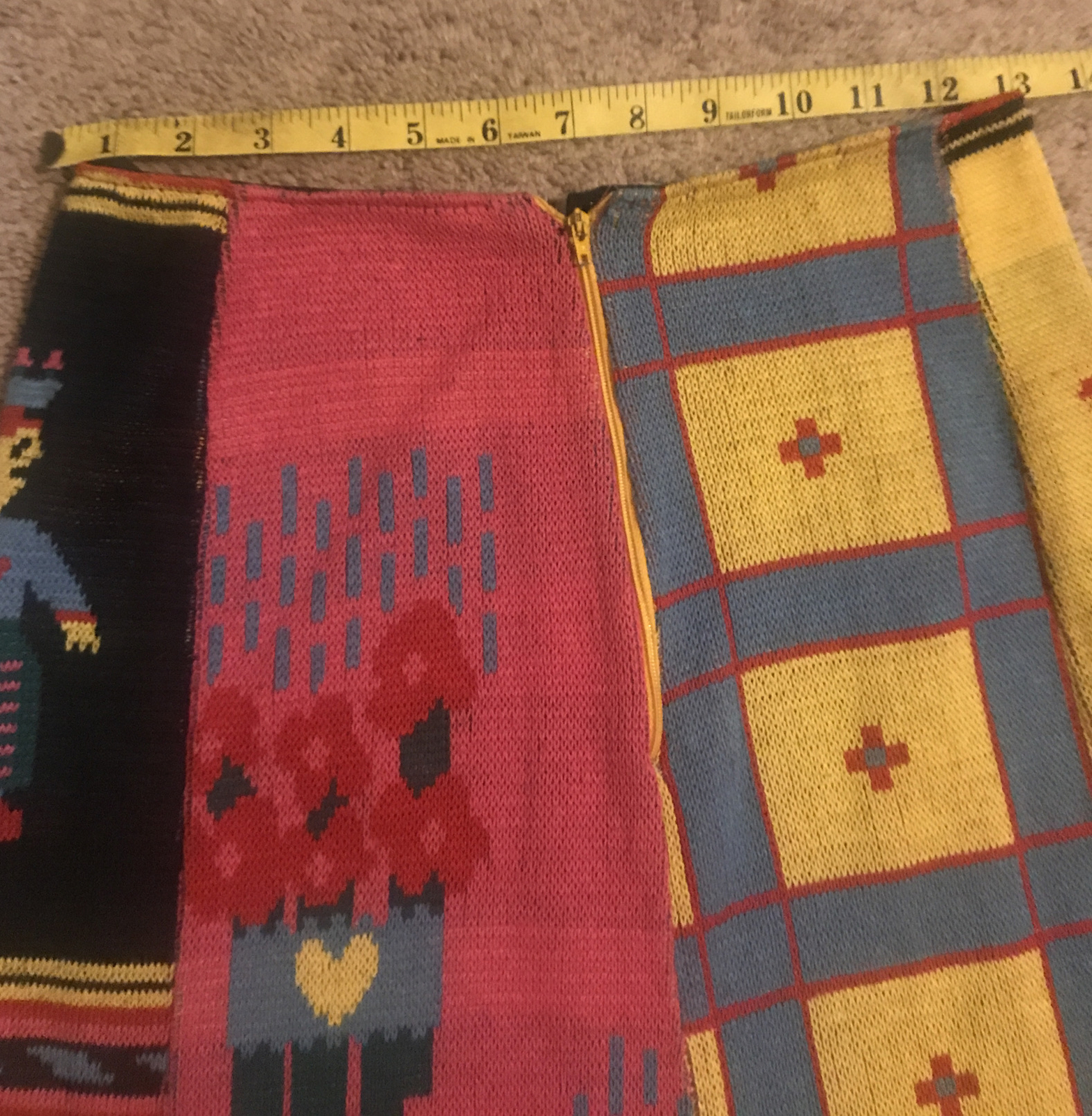 1971 ALLEY CAT Betsey Johnson Mid Lgth Knit Skirt Size 5/6 Vintage HappyFamily