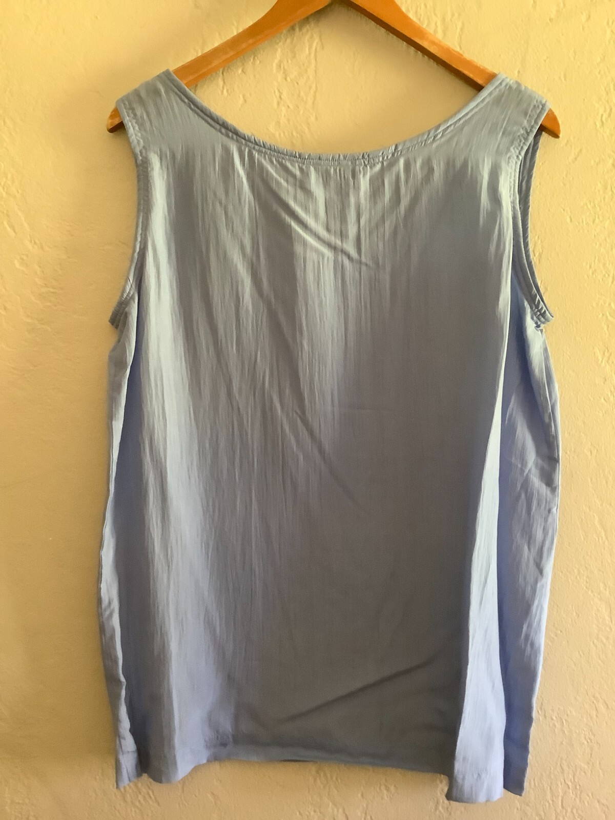 Vtg 100% Washable Silk Lindsay Scott Tank Blue SIZE XL NEW W/Tag Layer Romantic