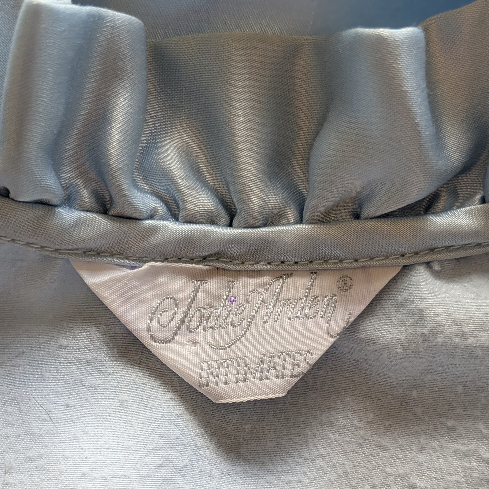 Jodie Arden Vintage Satin Nightgown S Blue Flowers Sleepwear Full Length