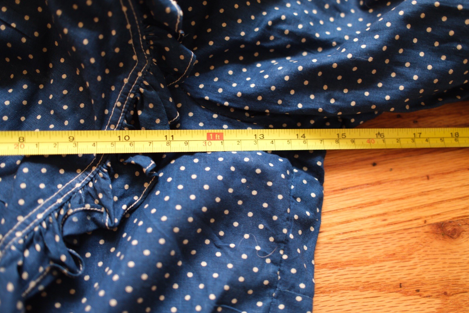 Extremely Rare Blue Indigo Calico Antique Blouse, Possible Maternity Cut