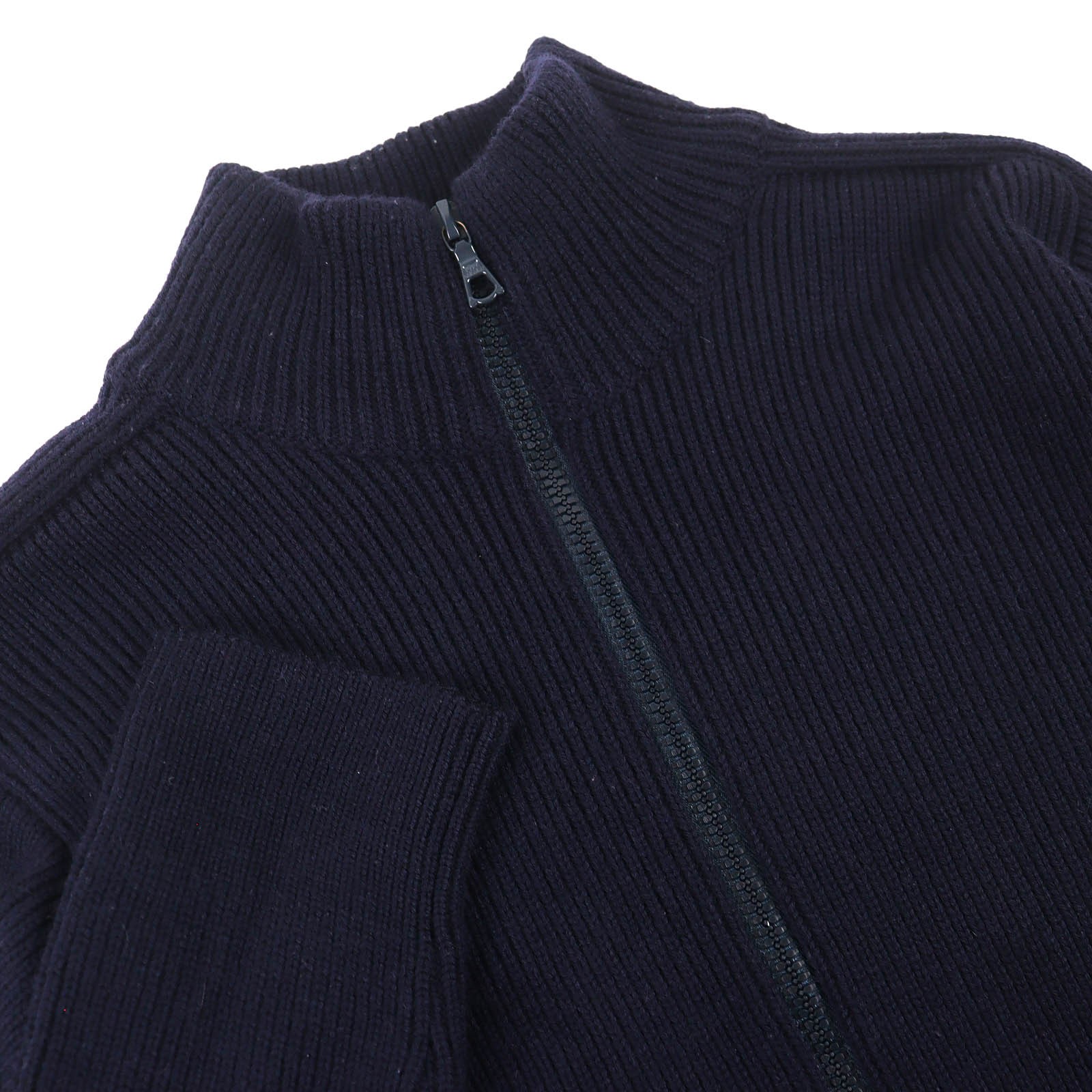 Armani Emporio Armani Wool Knit High-neck Zip-up Knit – DUTY FREE
